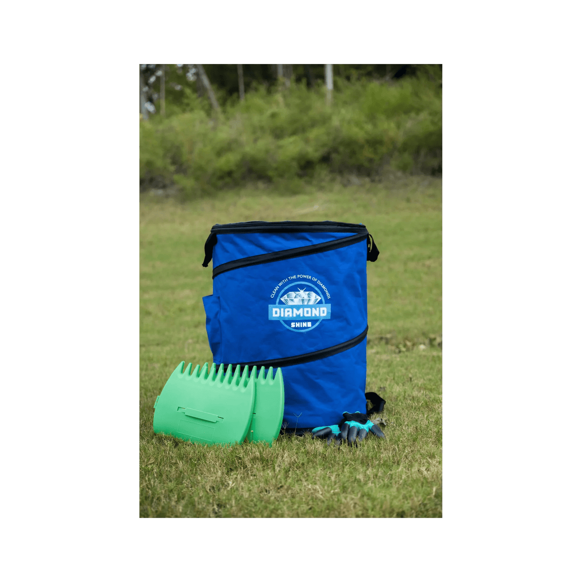 Diamond Shine 47-Gallon Collapsible Garden Bag – Heavy-Duty Reusable Yard Waste Container