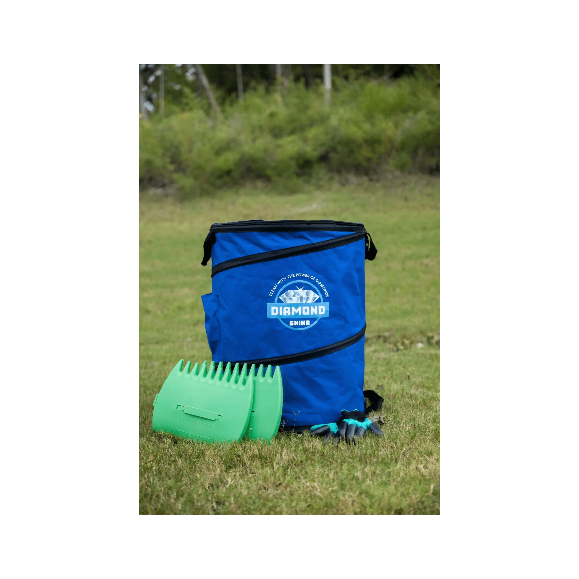 Diamond Shine 47-Gallon Collapsible Garden Bag – Heavy-Duty Reusable Yard Waste Container