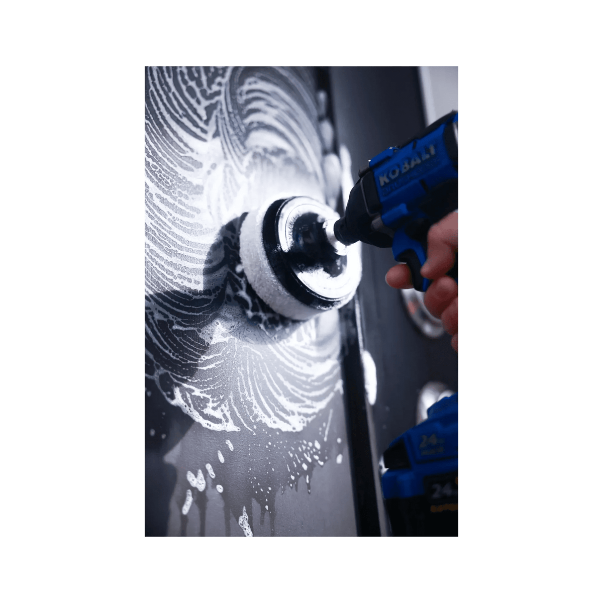Diamond Shine 4” Cleaning Kit – 5-Piece Power Drill Scouring & Sponge Pad Set with Quick-Change Hex Shank – Heavy-Duty Scrubber Pads for Tile, Sinks, Countertops, Showers & Smooth Surfaces