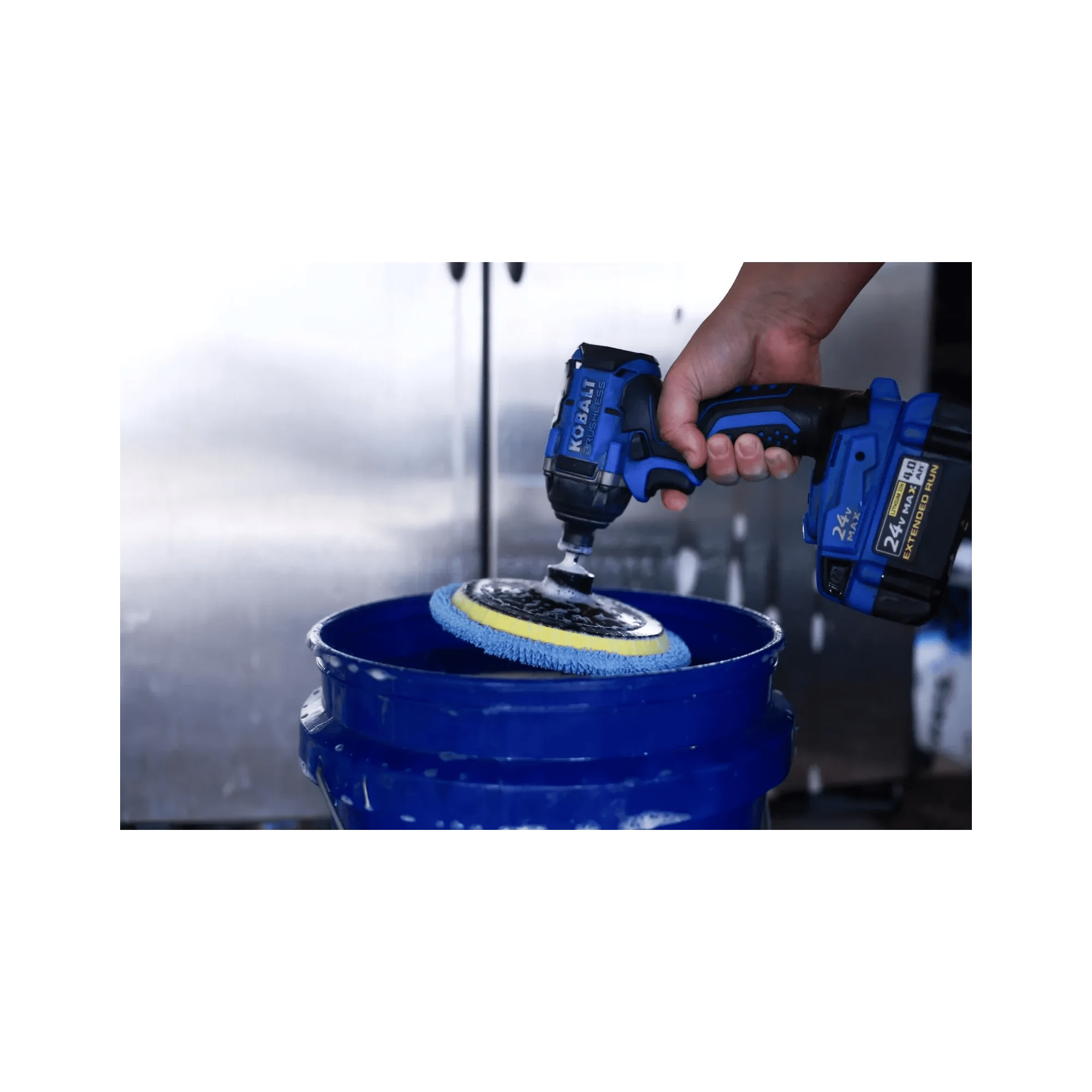 Diamond Shine 5-Piece Microfiber Drill Cleaning & Polishing Set – Drill-Powered Pads for Glass, Tile, Countertops & More