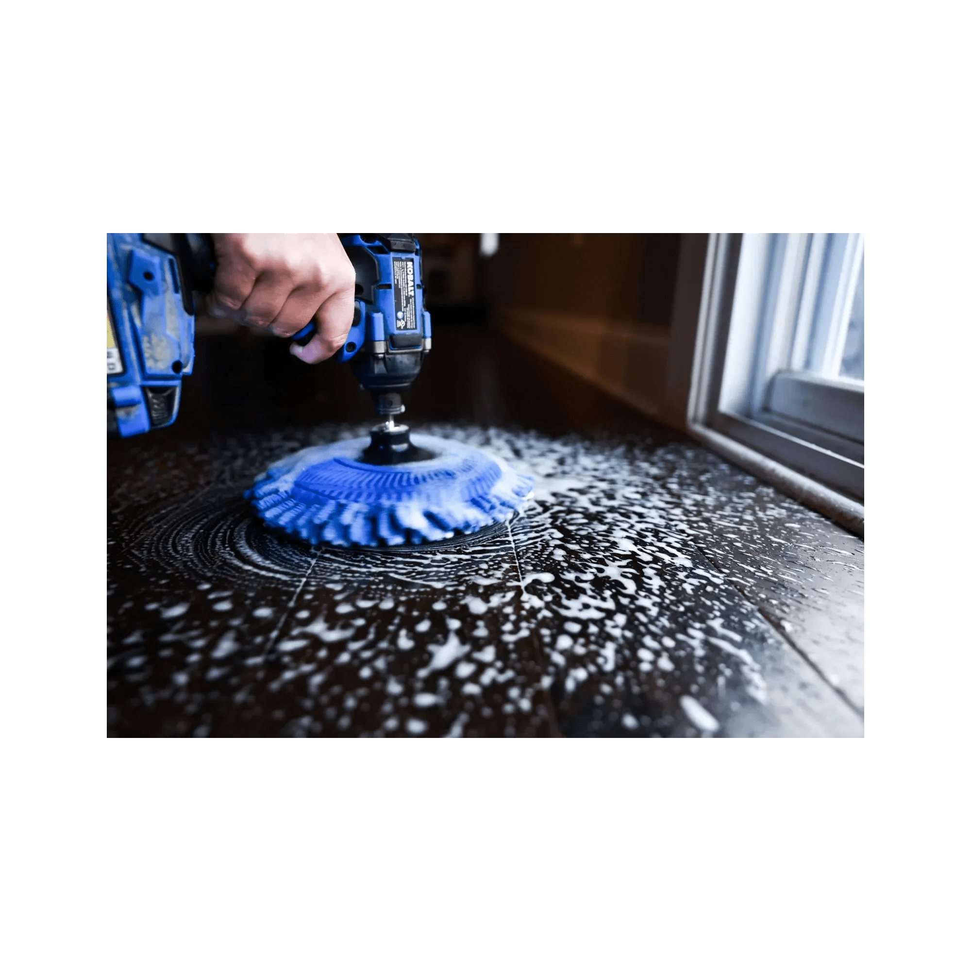 Diamond Shine 5-Piece Microfiber Drill Cleaning & Polishing Set – Drill-Powered Pads for Glass, Tile, Countertops & More