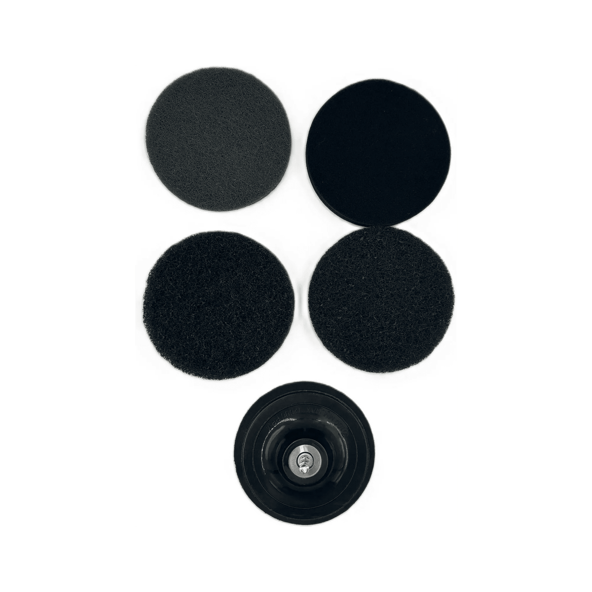 Diamond Shine 5-Piece Cleaning Scrub & Sponge Pad Set – 4” Drill Attachment Kit with Quick-Change Hex Shank – Power Scrubber Pads for Tile, Sinks, Floors, Bathrooms & Kitchen Surfaces – Hard Duty Cleaning Pads