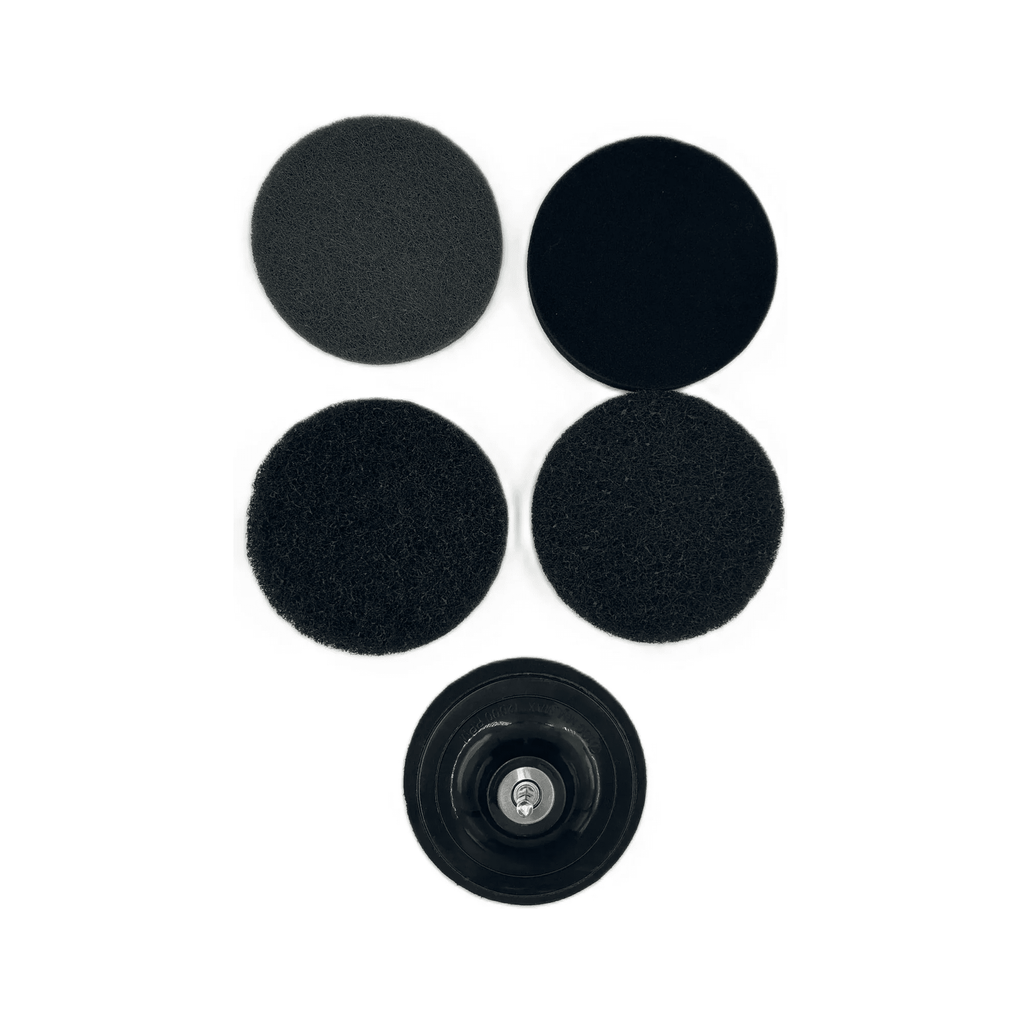 Diamond Shine 5-Piece Cleaning Scrub & Sponge Pad Set – 4” Drill Attachment Kit with Quick-Change Hex Shank – Power Scrubber Pads for Tile, Sinks, Floors, Bathrooms & Kitchen Surfaces – Hard Duty Cleaning Pads