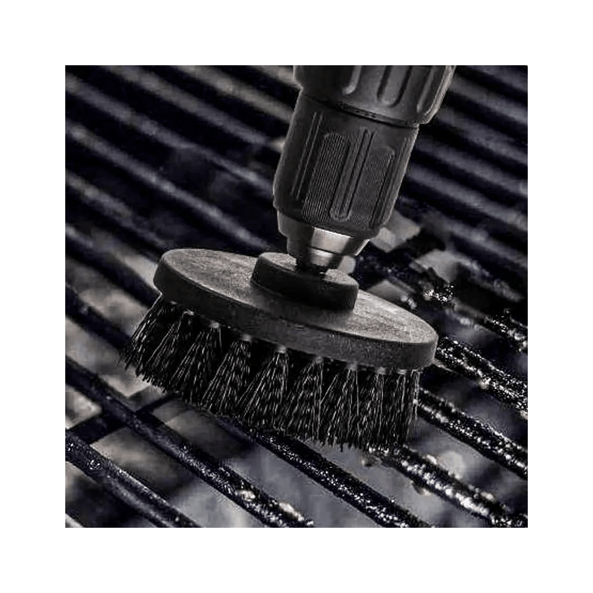 Diamond Shine Drill Brush Set – 3-Pack Hard Bristle Power Scrubber Attachments for Cleaning