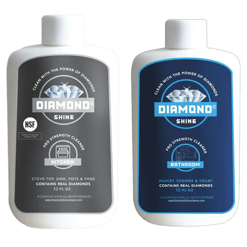 Combo Pack - Diamond Shine Bathroom & Kitchen Cleaners - Shower Doors, Sinks, Faucets