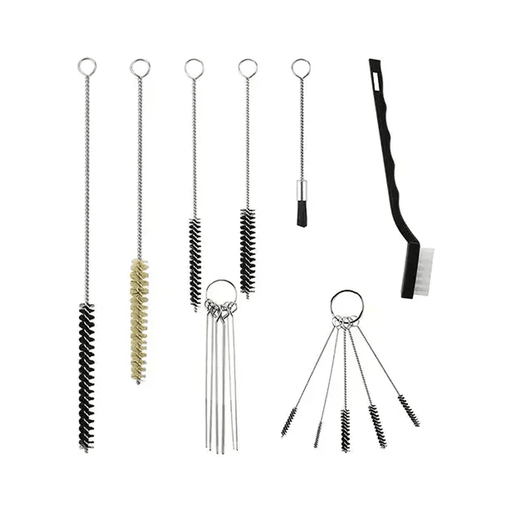 Diamond Shine 17-Piece Nylon Mini Cleaning Brush Set - Nozzle & Tube