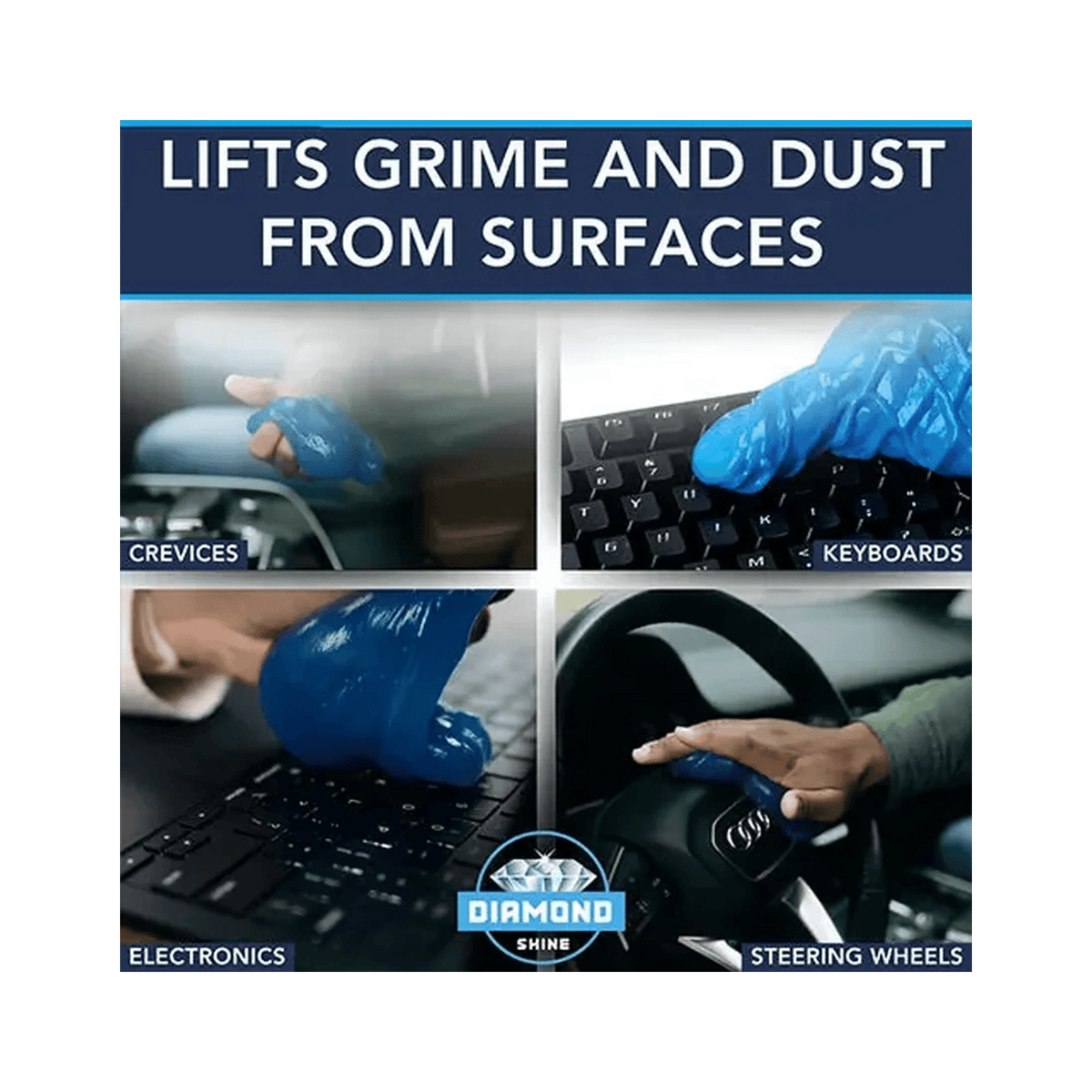 Diamond Shine Cleaning Gel - Car Detailing, Keyboard Cleaning