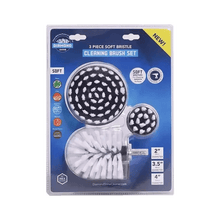 Diamond Shine Drill Brush Set – 3-Pack Soft Bristle Power Scrubber Attachments for Scratch-Free Cleaning