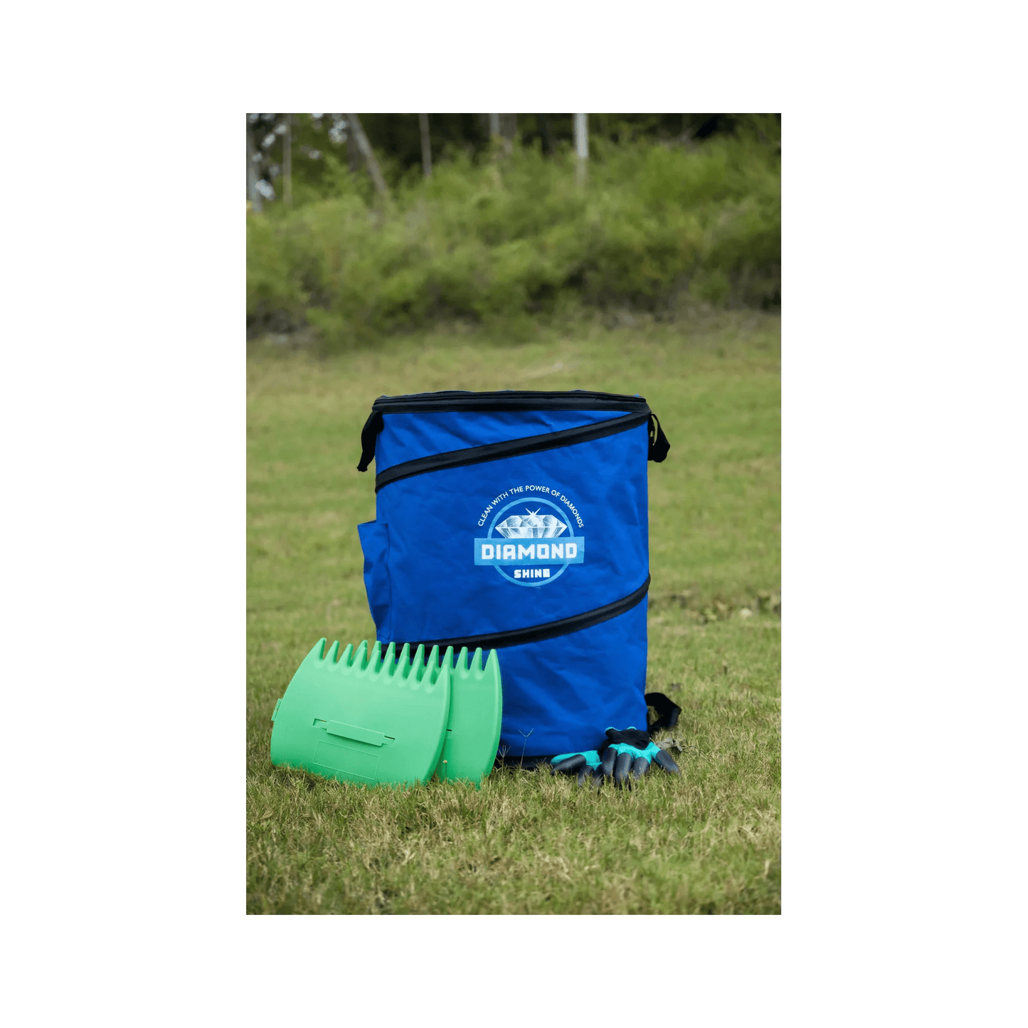 Diamond Shine 47-Gallon Collapsible Garden Bag – Heavy-Duty Reusable Yard Waste Container
