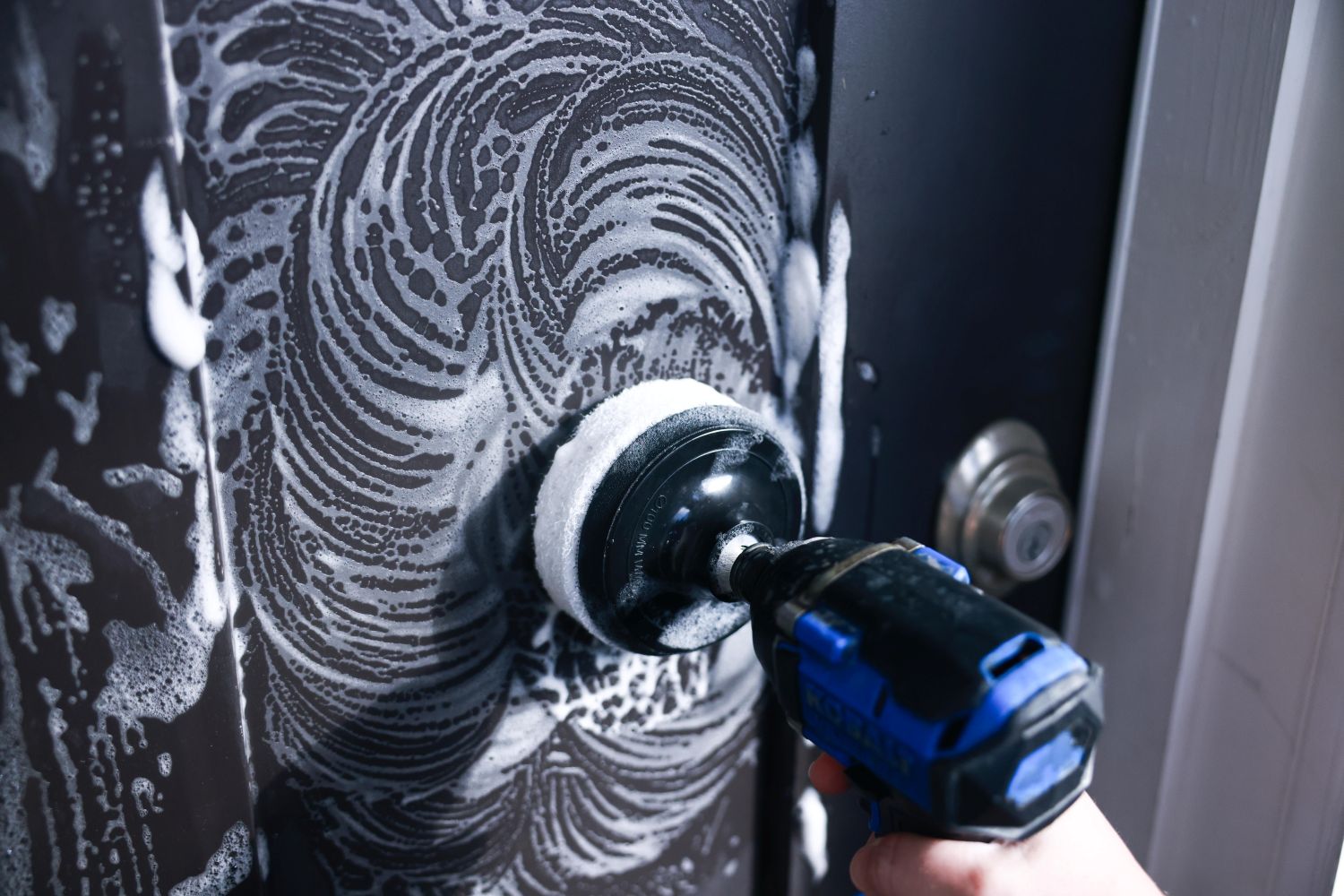 Diamond Shine 4” Cleaning Kit – 5-Piece Power Drill Scouring & Sponge Pad Set with Quick-Change Hex Shank – Heavy-Duty Scrubber Pads for Tile, Sinks, Countertops, Showers & Smooth Surfaces