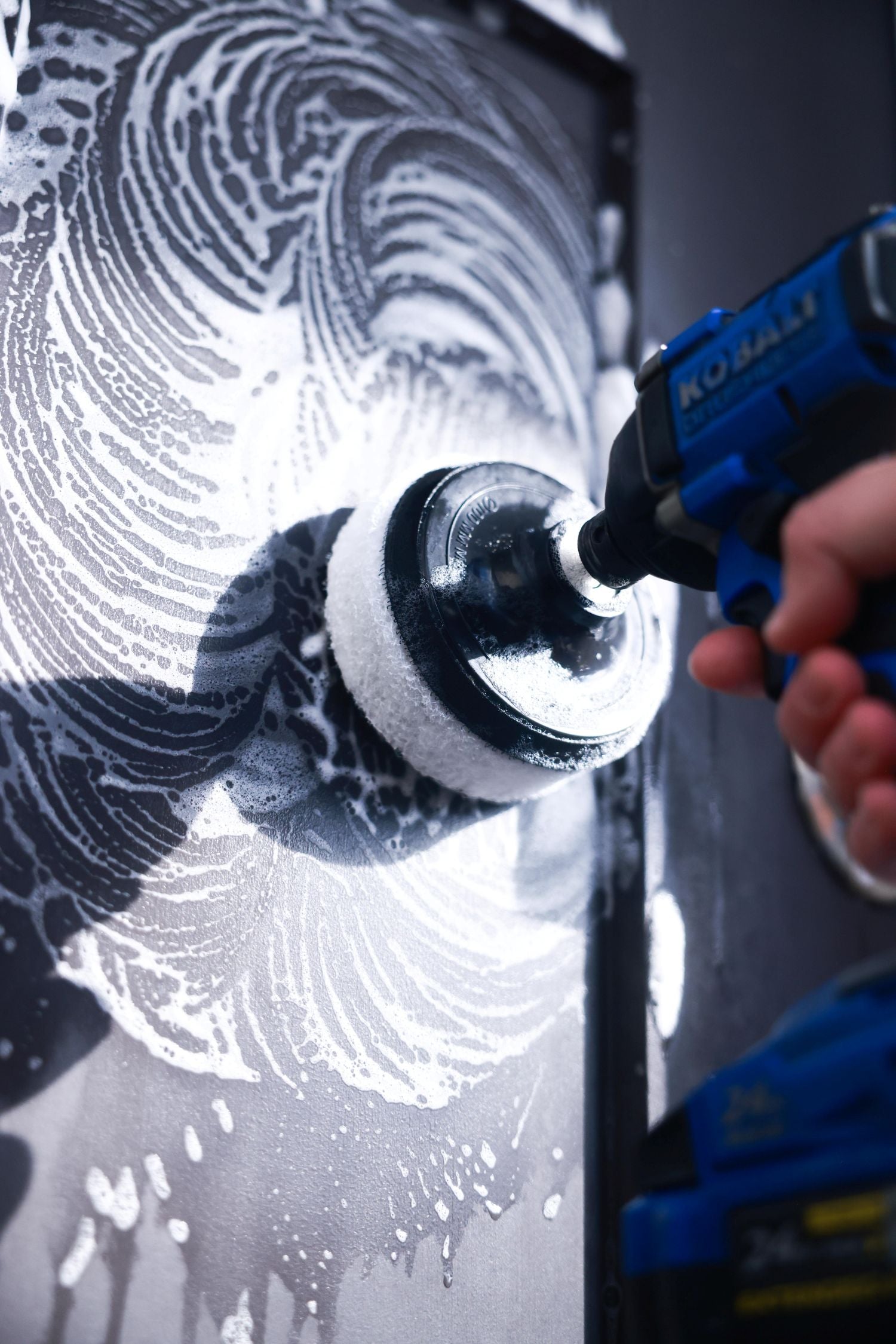 Diamond Shine 4” Cleaning Kit – 5-Piece Power Drill Scouring & Sponge Pad Set with Quick-Change Hex Shank – Heavy-Duty Scrubber Pads for Tile, Sinks, Countertops, Showers & Smooth Surfaces