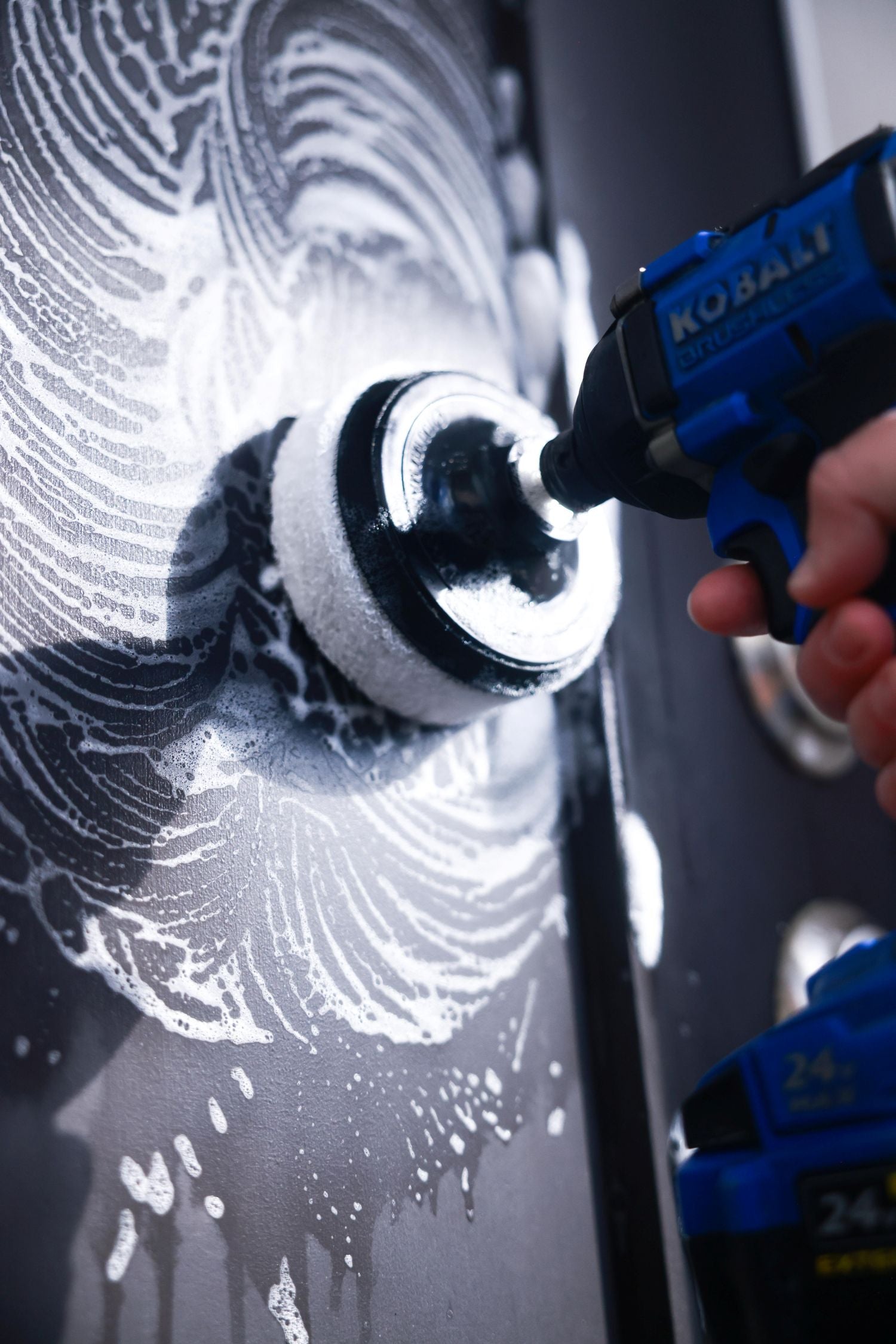 Diamond Shine 4” Cleaning Kit – 5-Piece Power Drill Scouring & Sponge Pad Set with Quick-Change Hex Shank – Heavy-Duty Scrubber Pads for Tile, Sinks, Countertops, Showers & Smooth Surfaces