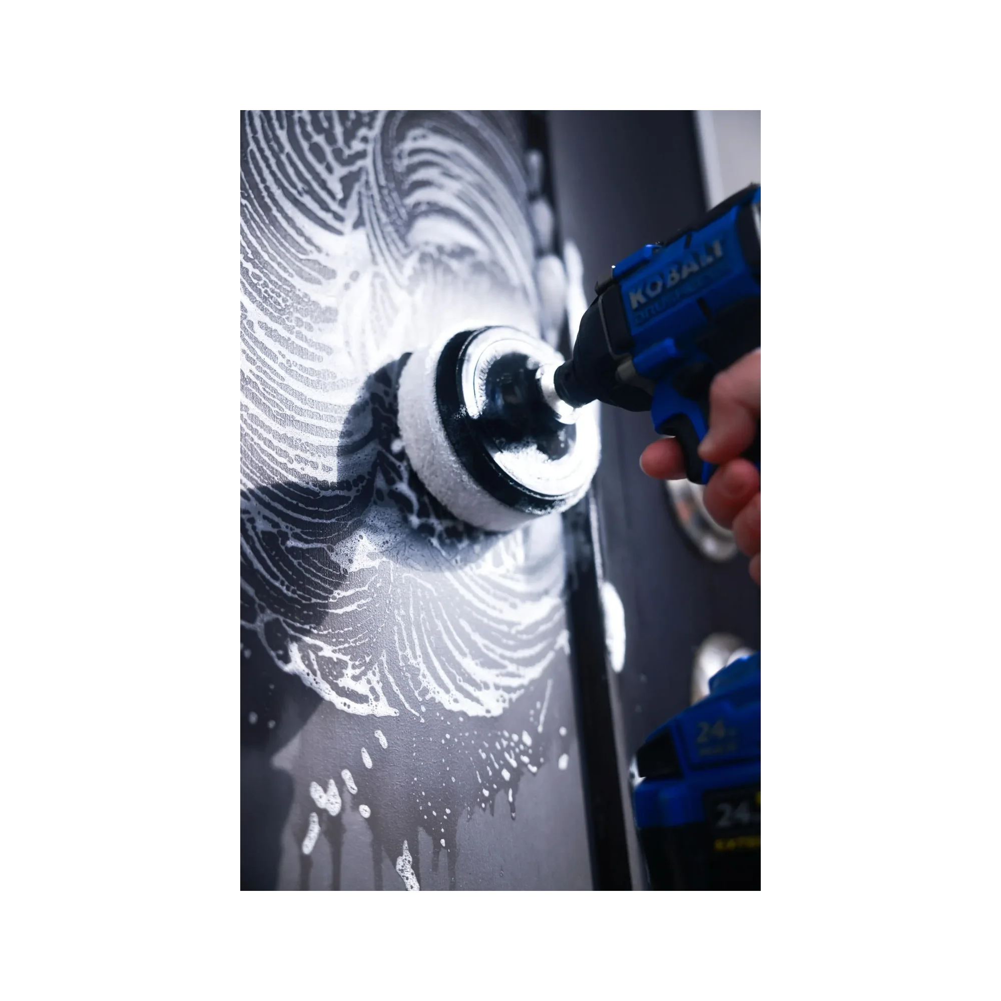 Diamond Shine 4” Cleaning Kit – 5-Piece Power Drill Scouring & Sponge Pad Set with Quick-Change Hex Shank – Heavy-Duty Scrubber Pads for Tile, Sinks, Countertops, Showers & Smooth Surfaces