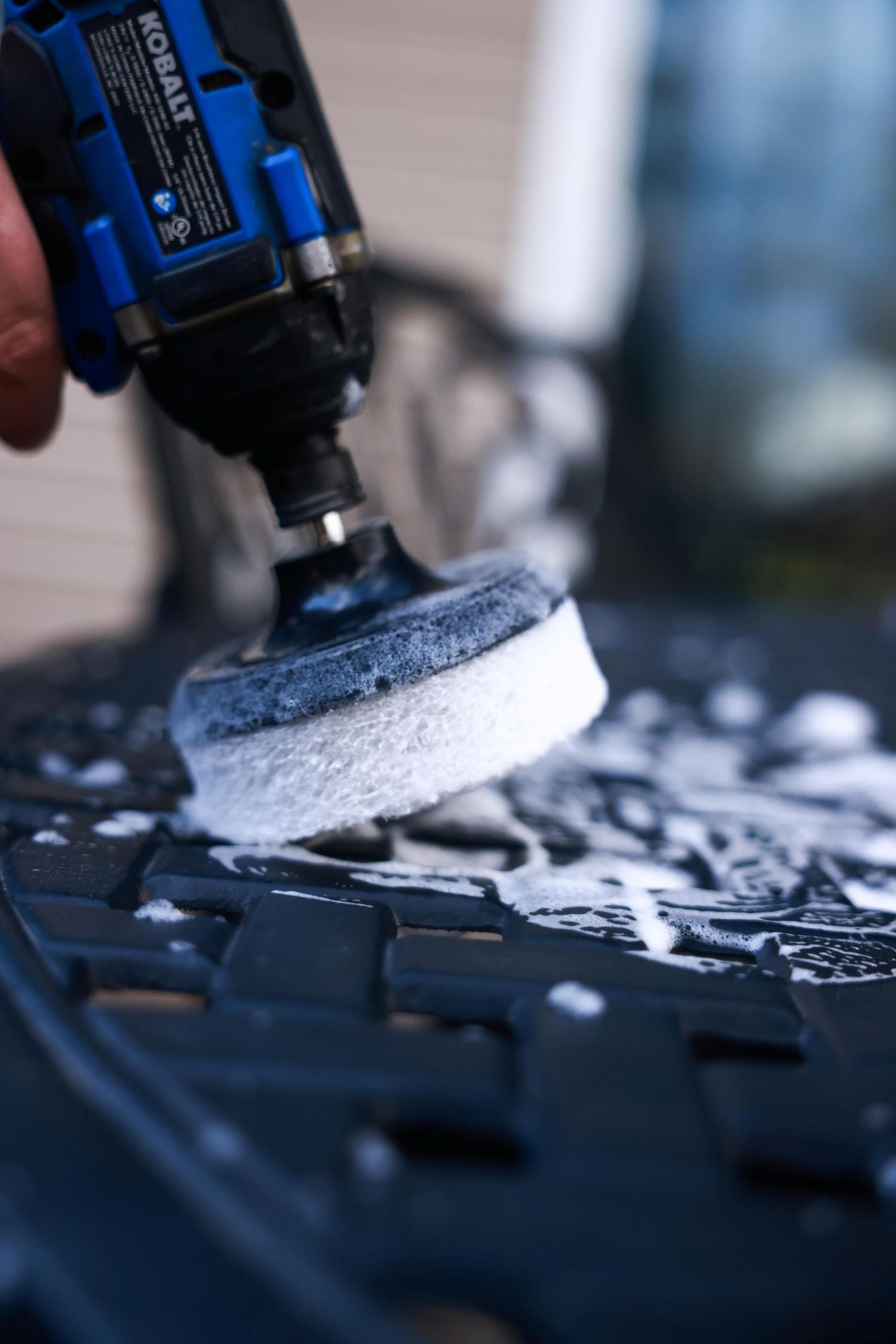 Diamond Shine 4” Cleaning Kit – 5-Piece Power Drill Scouring & Sponge Pad Set with Quick-Change Hex Shank – Heavy-Duty Scrubber Pads for Tile, Sinks, Countertops, Showers & Smooth Surfaces