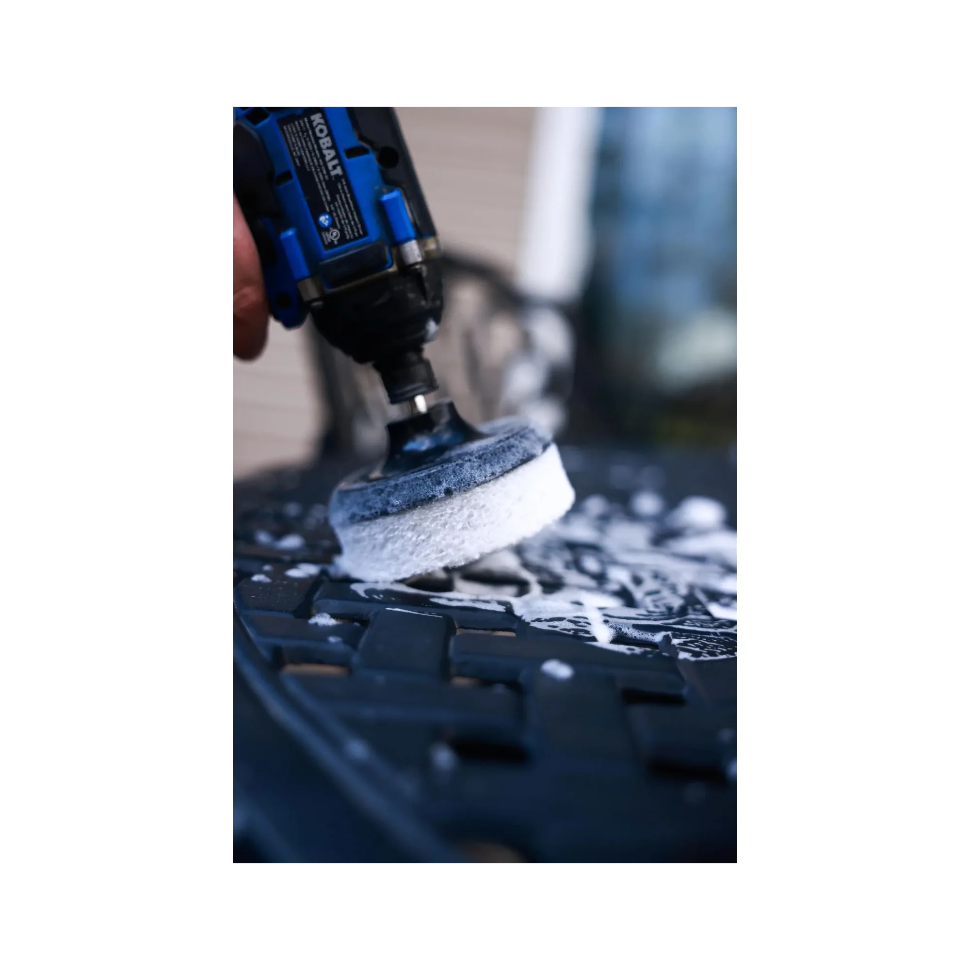 Diamond Shine 4” Cleaning Kit – 5-Piece Power Drill Scouring & Sponge Pad Set with Quick-Change Hex Shank – Heavy-Duty Scrubber Pads for Tile, Sinks, Countertops, Showers & Smooth Surfaces
