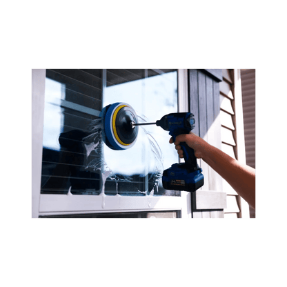 Diamond Shine 5-Piece Microfiber Drill Cleaning & Polishing Set – Drill-Powered Pads for Glass, Tile, Countertops & More