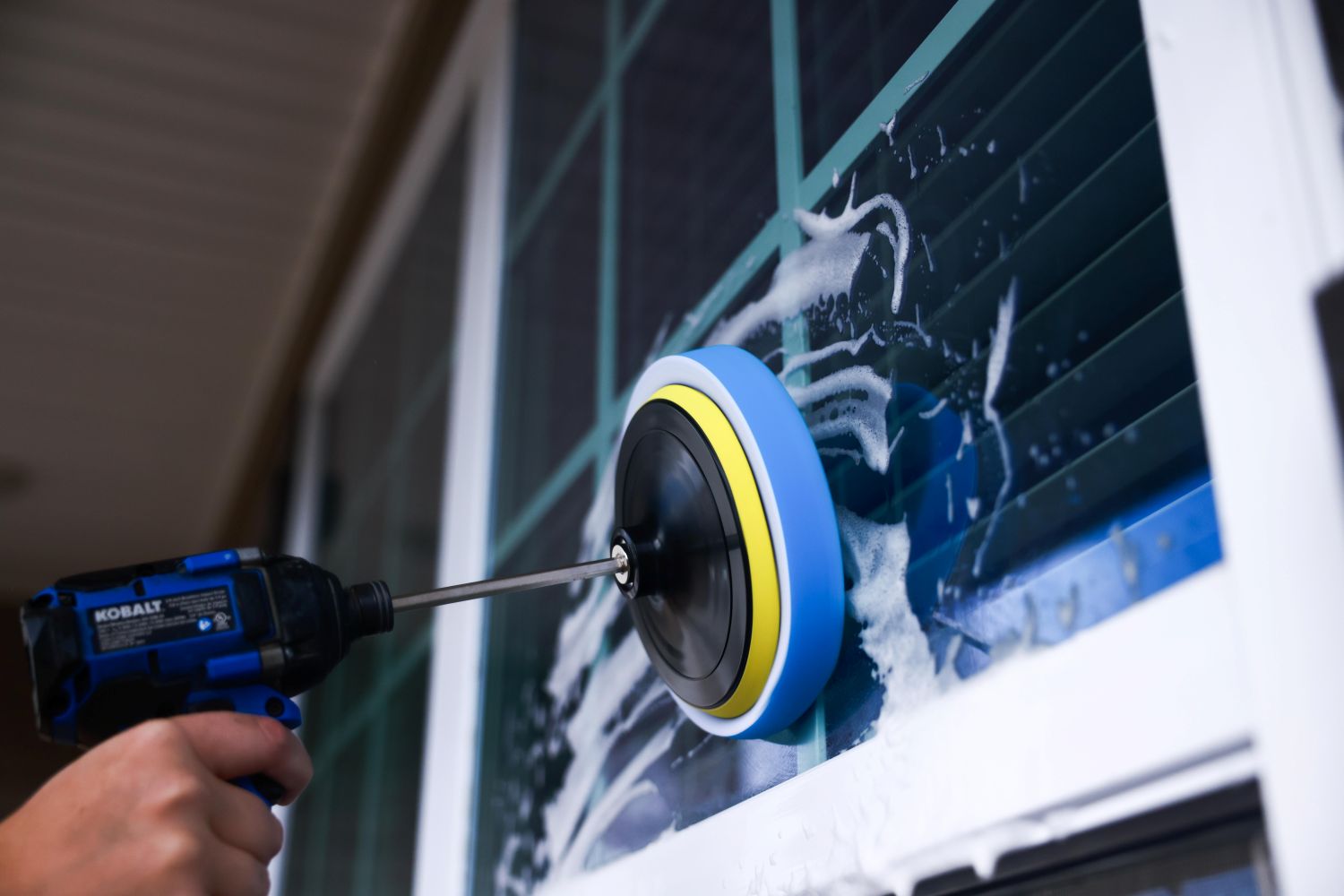 Diamond Shine 5-Piece Microfiber Drill Cleaning & Polishing Set – Drill-Powered Pads for Glass, Tile, Countertops & More