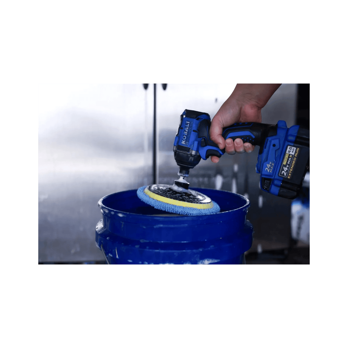 Diamond Shine 5-Piece Microfiber Drill Cleaning & Polishing Set – Drill-Powered Pads for Glass, Tile, Countertops & More