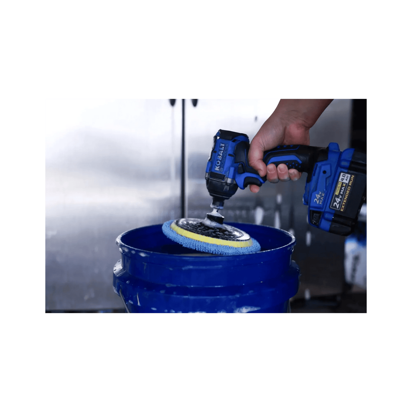 Diamond Shine 5-Piece Microfiber Drill Cleaning & Polishing Set – Drill-Powered Pads for Glass, Tile, Countertops & More