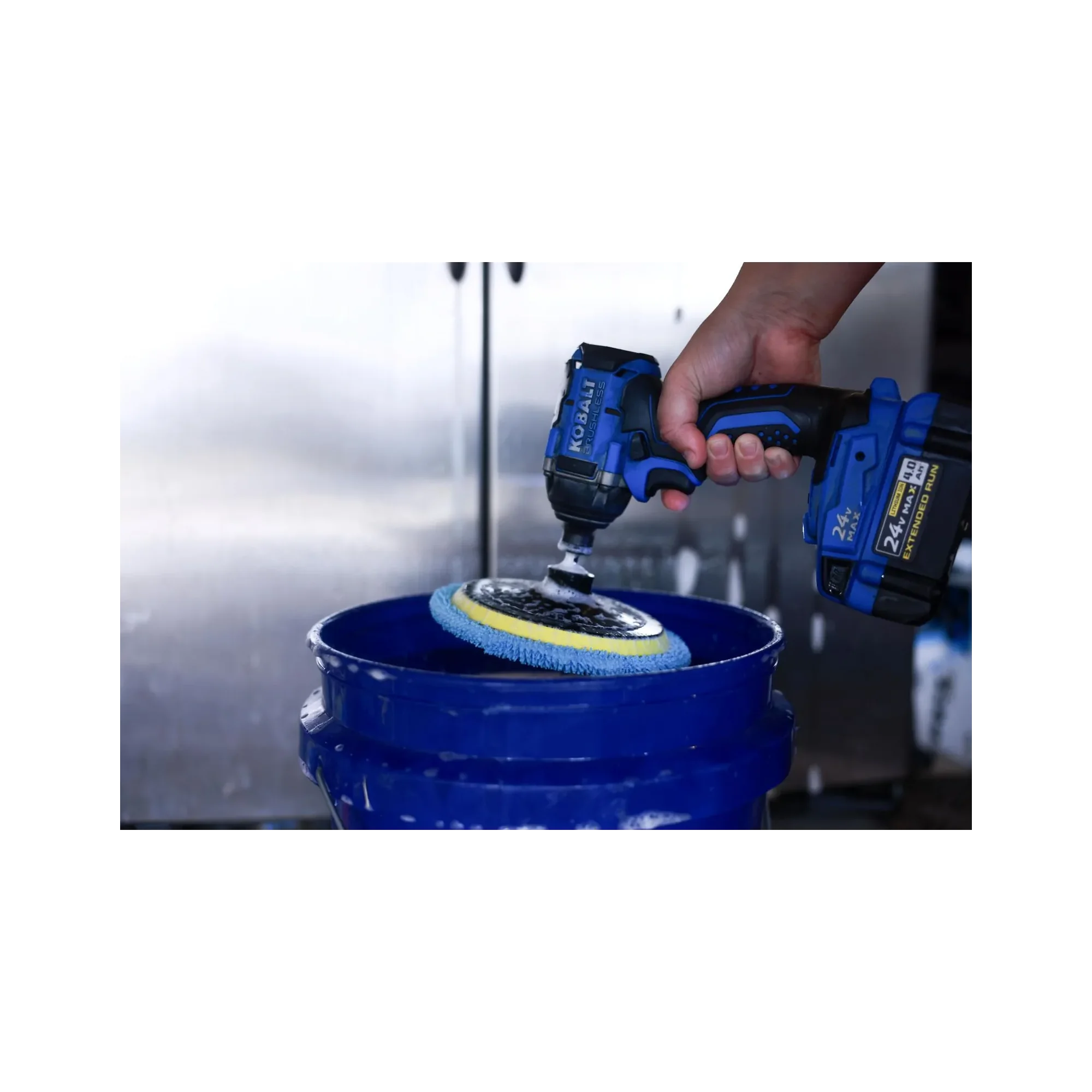 Diamond Shine 5-Piece Microfiber Drill Cleaning & Polishing Set – Drill-Powered Pads for Glass, Tile, Countertops & More