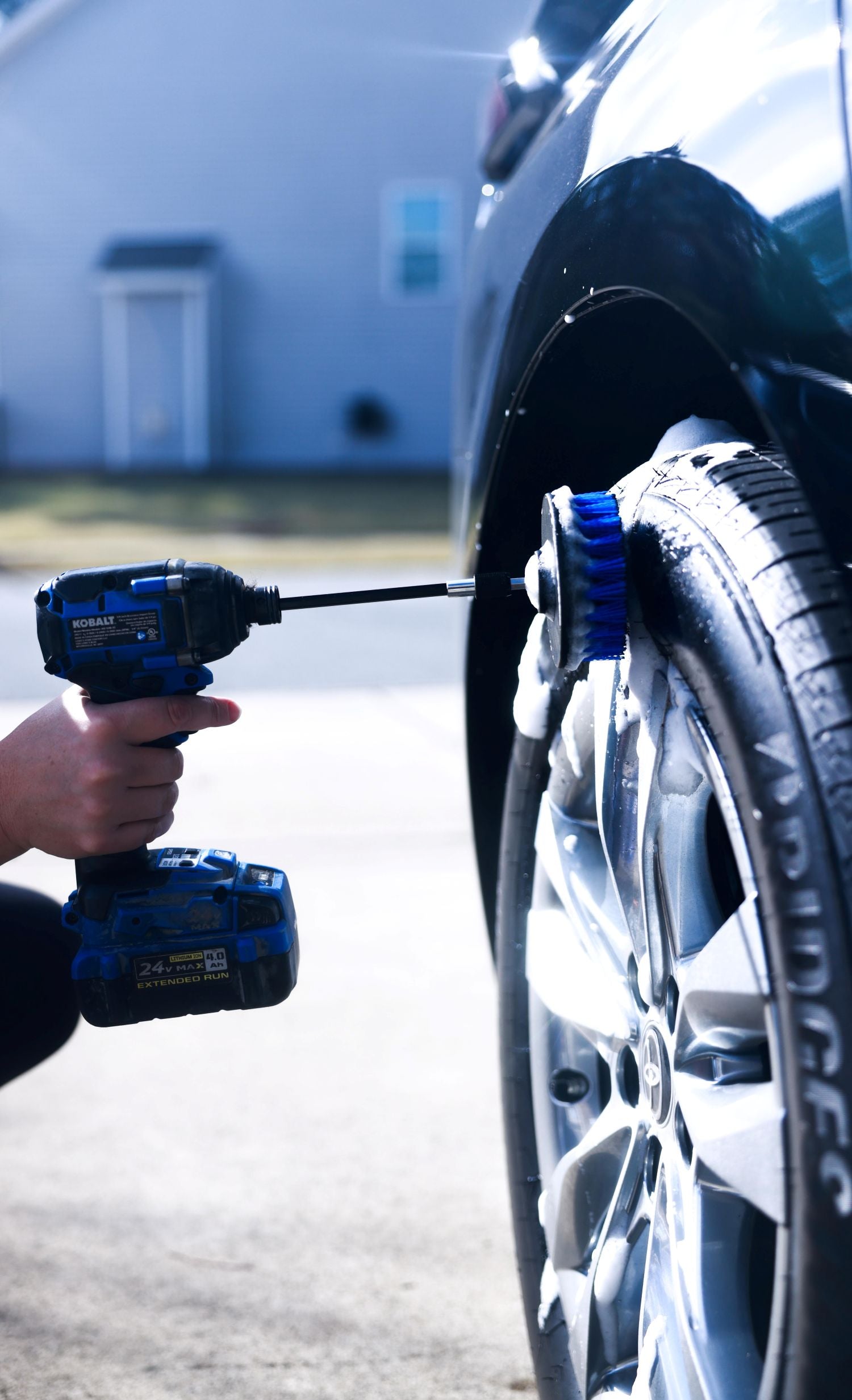 Diamond Shine 5-Piece Medium Bristle Drill Brush Cleaning Set – Power Scrubber Attachments for Tile, Grout, Sinks, Tubs, Carpets, and Outdoor Surfaces – Fits All Drills – Includes 6