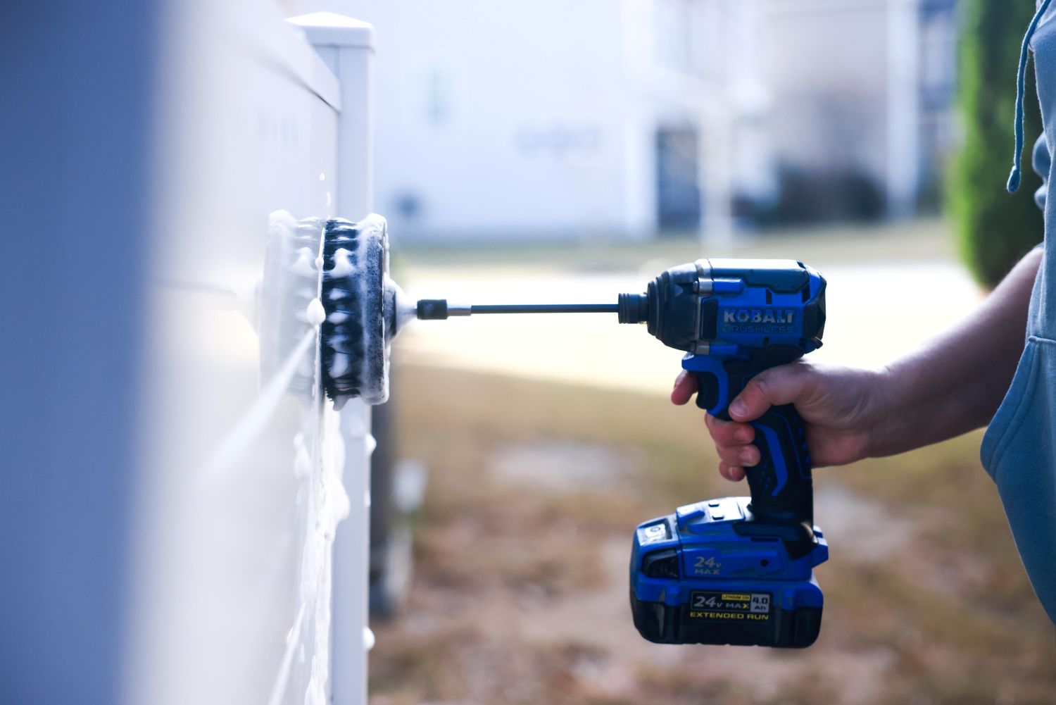 Diamond Shine 5-Piece Microfiber Drill Cleaning & Polishing Set – Drill-Powered Pads for Glass, Tile, Countertops & More