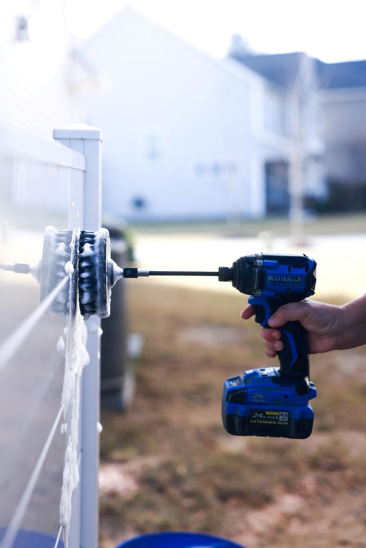 Diamond Shine 5-Piece Microfiber Drill Cleaning & Polishing Set – Drill-Powered Pads for Glass, Tile, Countertops & More