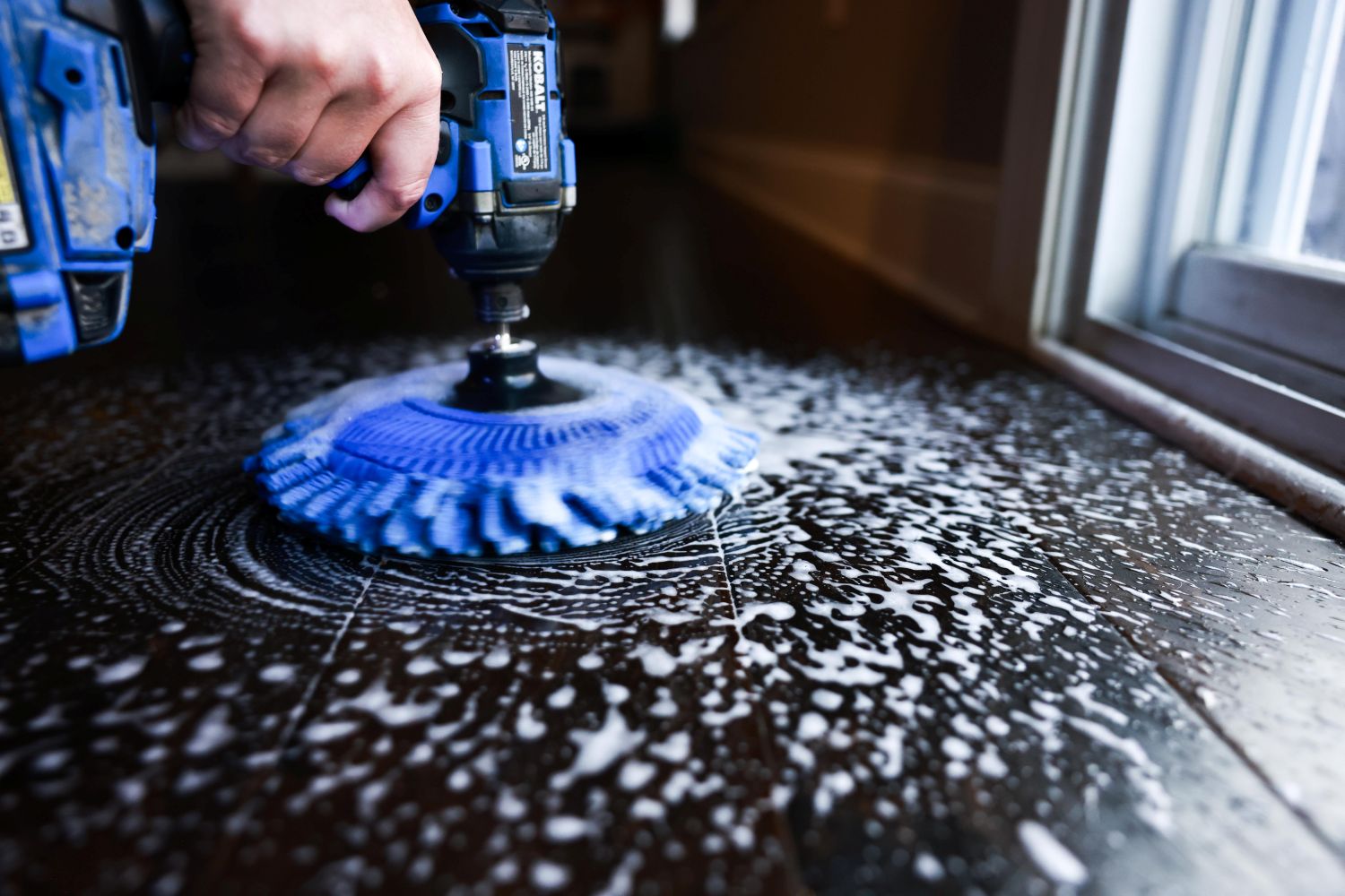 Diamond Shine 5-Piece Microfiber Drill Cleaning & Polishing Set – Drill-Powered Pads for Glass, Tile, Countertops & More