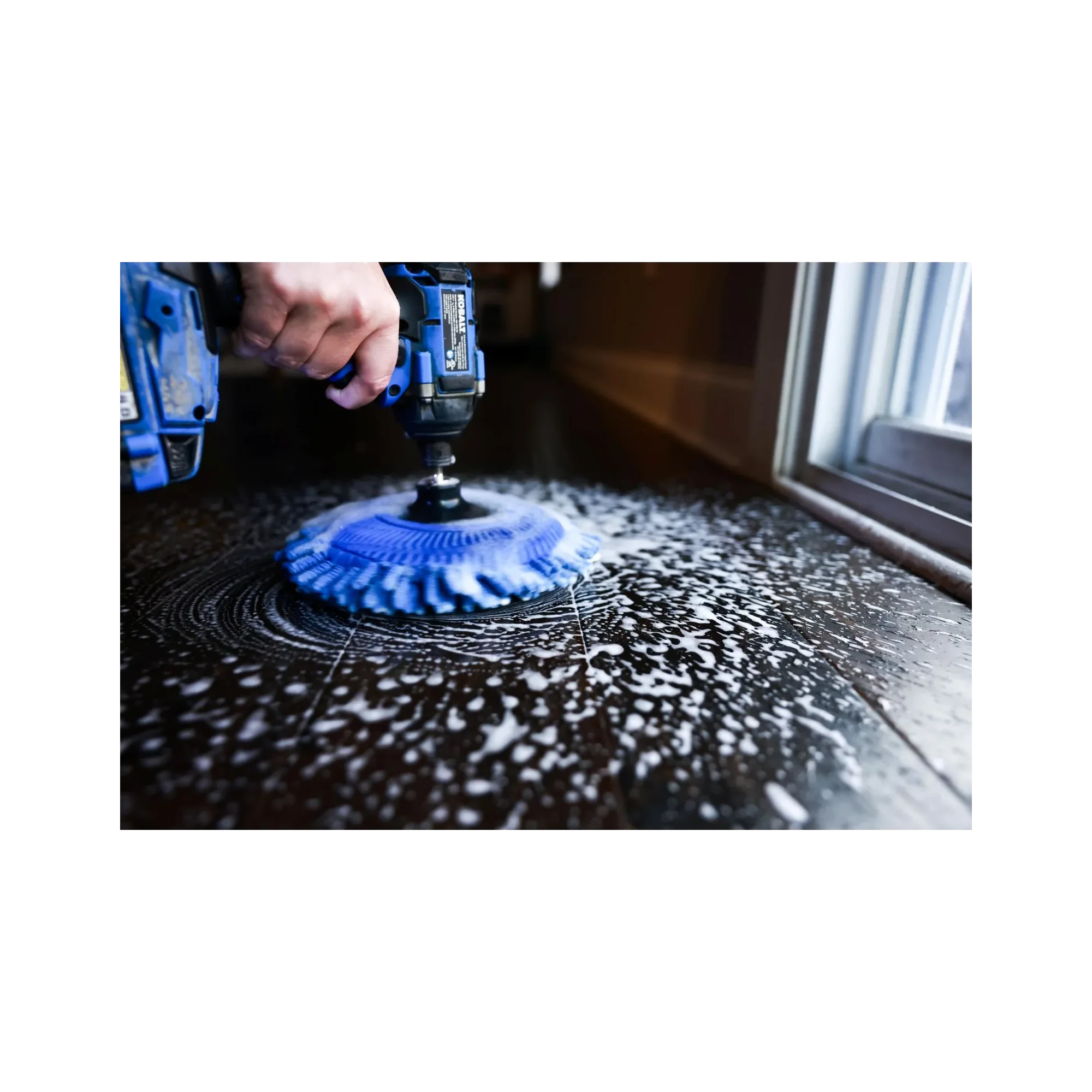 Diamond Shine 5-Piece Microfiber Drill Cleaning & Polishing Set – Drill-Powered Pads for Glass, Tile, Countertops & More