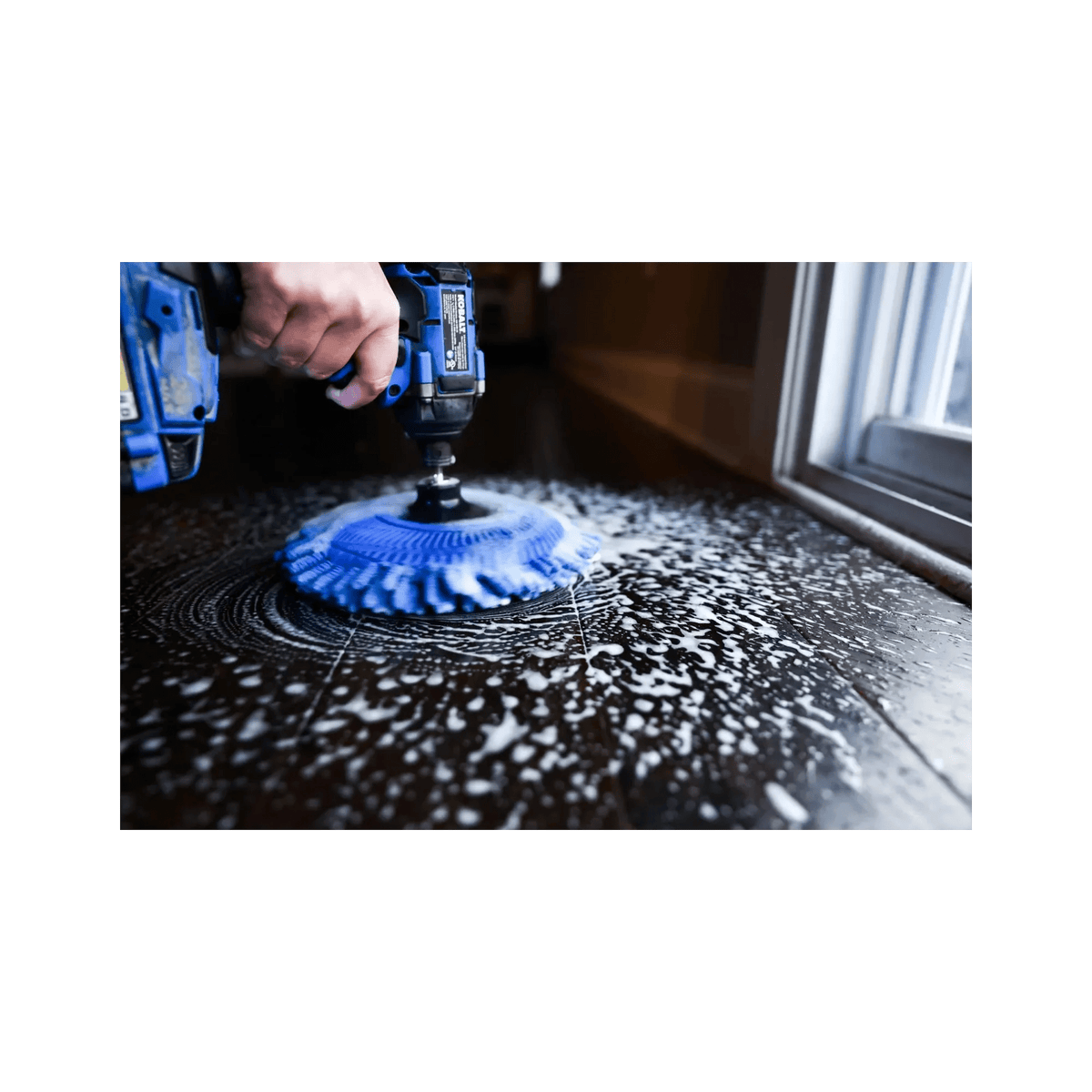 Diamond Shine 5-Piece Microfiber Drill Cleaning & Polishing Set – Drill-Powered Pads for Glass, Tile, Countertops & More