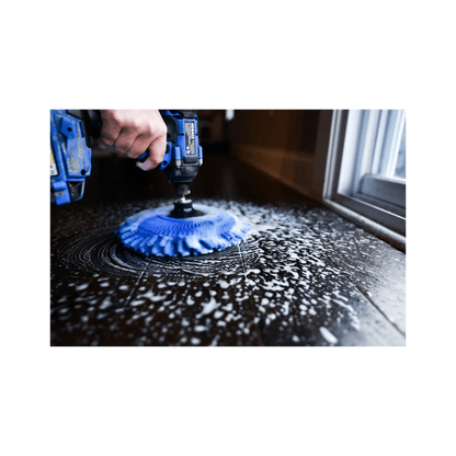 Diamond Shine 5-Piece Microfiber Drill Cleaning & Polishing Set – Drill-Powered Pads for Glass, Tile, Countertops & More