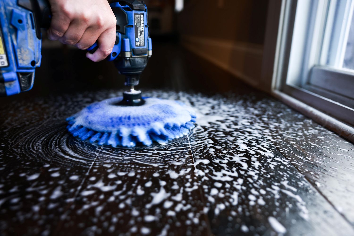 Diamond Shine 5-Piece Microfiber Drill Cleaning & Polishing Set – Drill-Powered Pads for Glass, Tile, Countertops & More