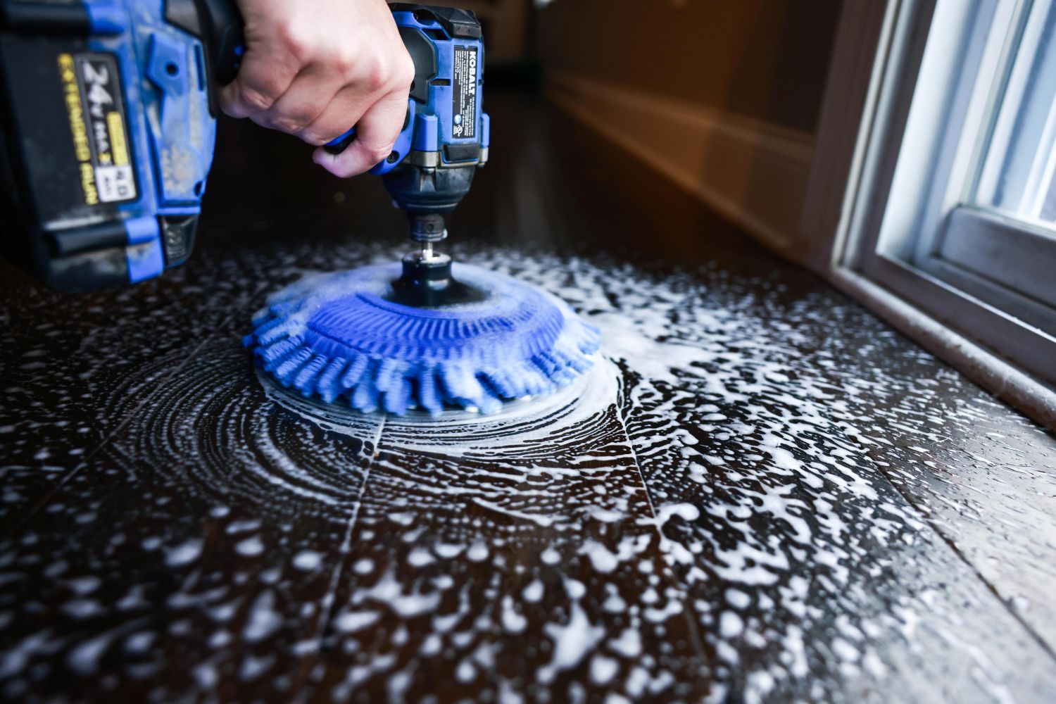 Diamond Shine 5-Piece Microfiber Drill Cleaning & Polishing Set – Drill-Powered Pads for Glass, Tile, Countertops & More