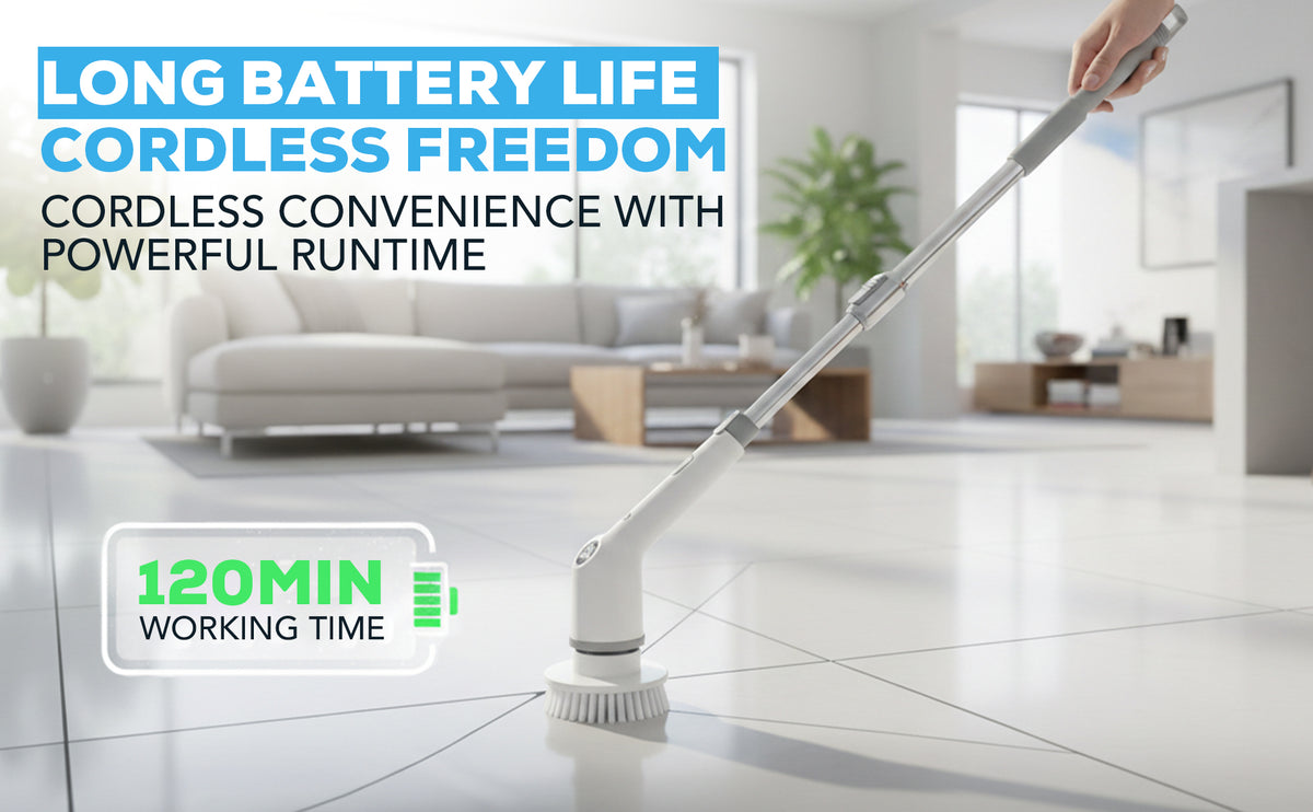 Diamond Shine #1 7-in-1 Rechargeable Electric Power Scrubber – Cordless Spin Scrubber
