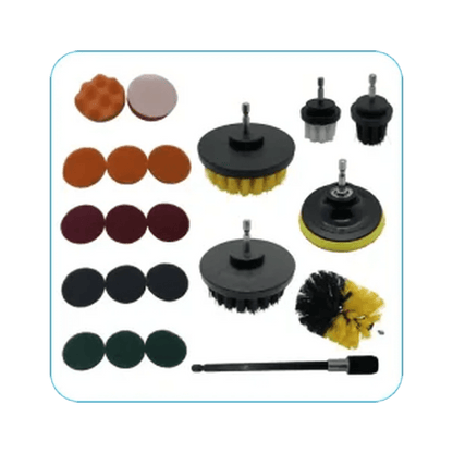 Diamond Shine 21 Piece - Drill Brushes, Scouring Pads, Sponges