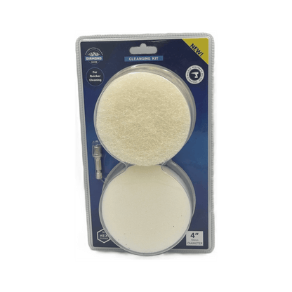 Diamond Shine 4” Cleaning Kit – 5-Piece Power Drill Scouring & Sponge Pad Set with Quick-Change Hex Shank – Heavy-Duty Scrubber Pads for Tile, Sinks, Countertops, Showers & Smooth Surfaces