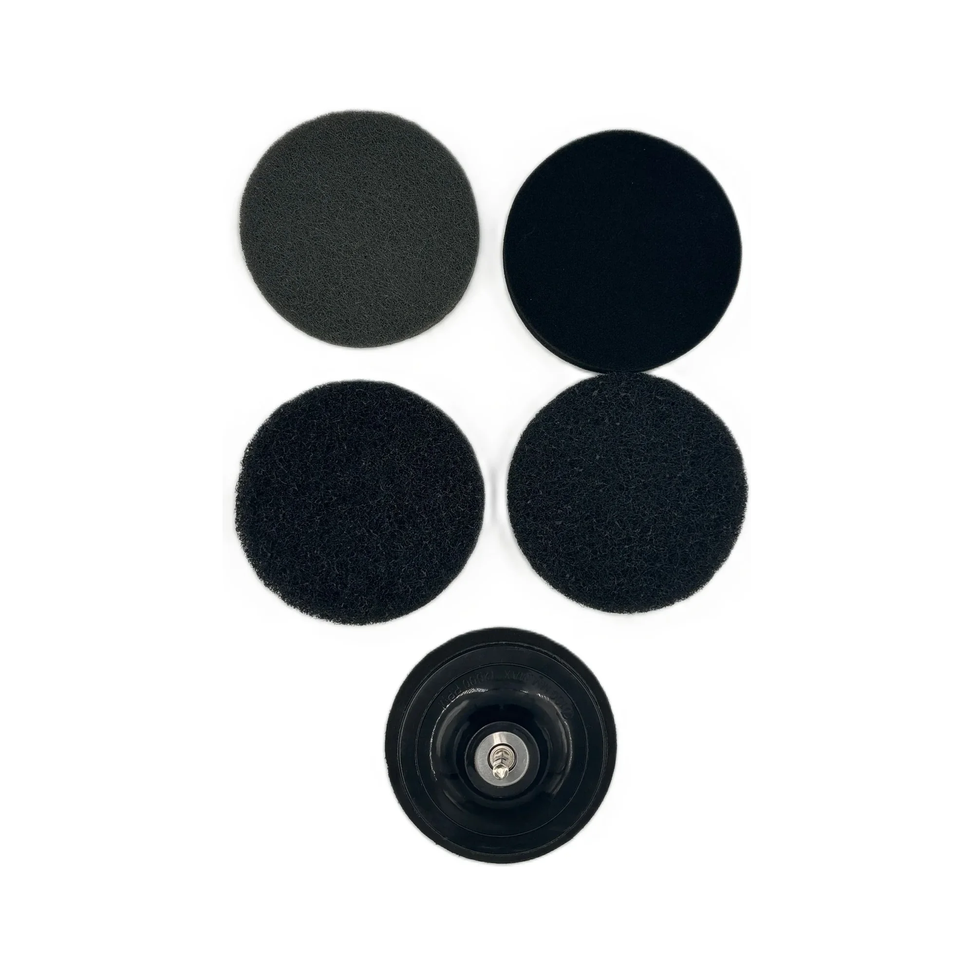 Diamond Shine 5-Piece Cleaning Scrub & Sponge Pad Set – 4” Drill Attachment Kit with Quick-Change Hex Shank – Power Scrubber Pads for Tile, Sinks, Floors, Bathrooms & Kitchen Surfaces – Hard Duty Cleaning Pads