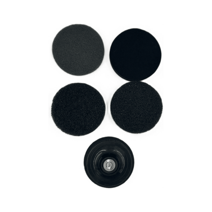 Diamond Shine 5-Piece Cleaning Scrub & Sponge Pad Set – 4” Drill Attachment Kit with Quick-Change Hex Shank – Power Scrubber Pads for Tile, Sinks, Floors, Bathrooms & Kitchen Surfaces – Hard Duty Cleaning Pads