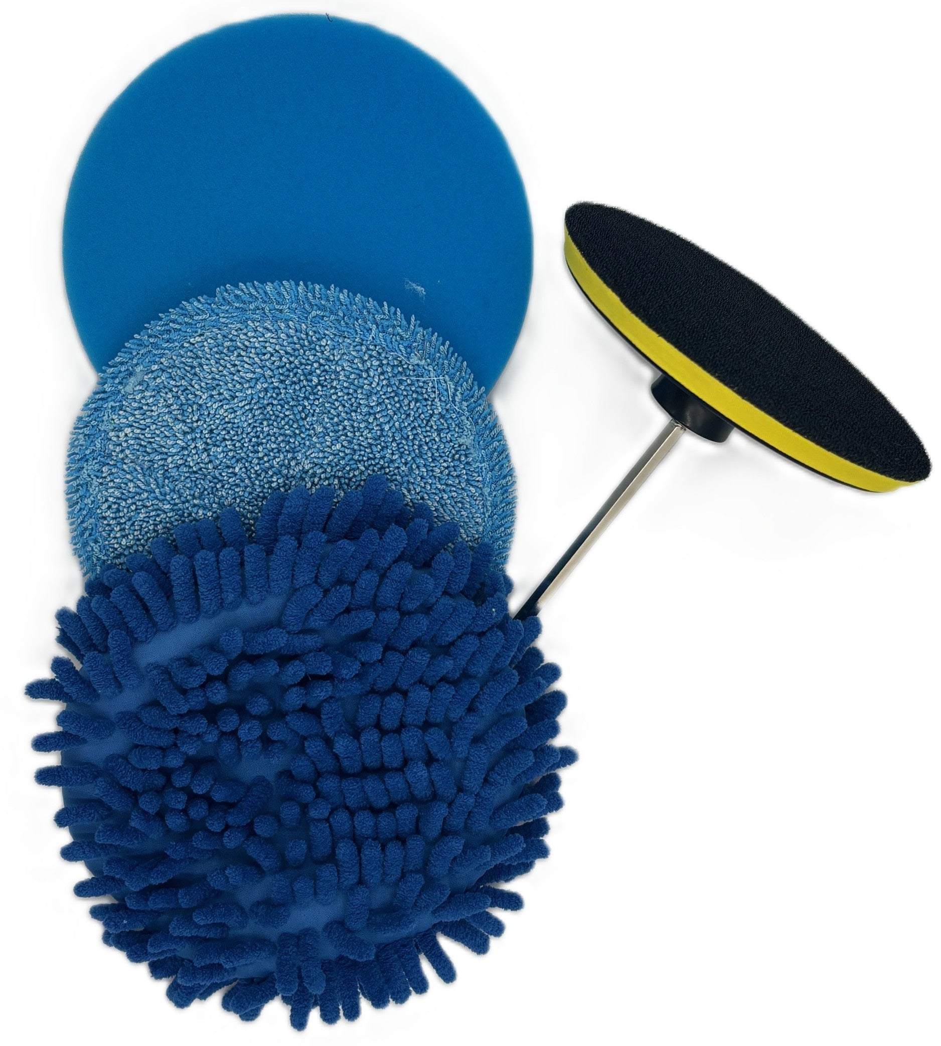 Diamond Shine 5-Piece Microfiber Drill Cleaning & Polishing Set – Drill-Powered Pads for Glass, Tile, Countertops & More