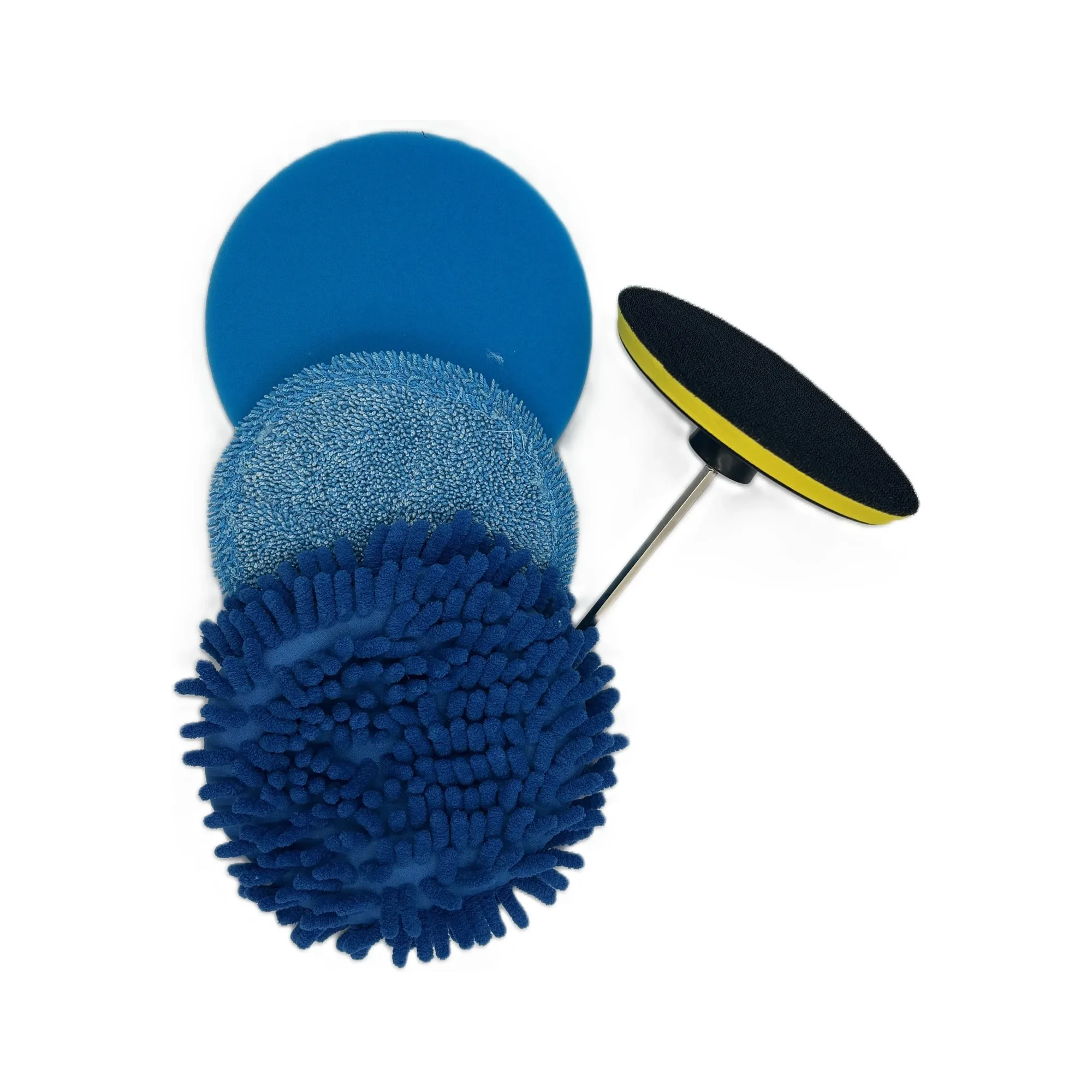 Diamond Shine 5-Piece Microfiber Drill Cleaning & Polishing Set – Drill-Powered Pads for Glass, Tile, Countertops & More