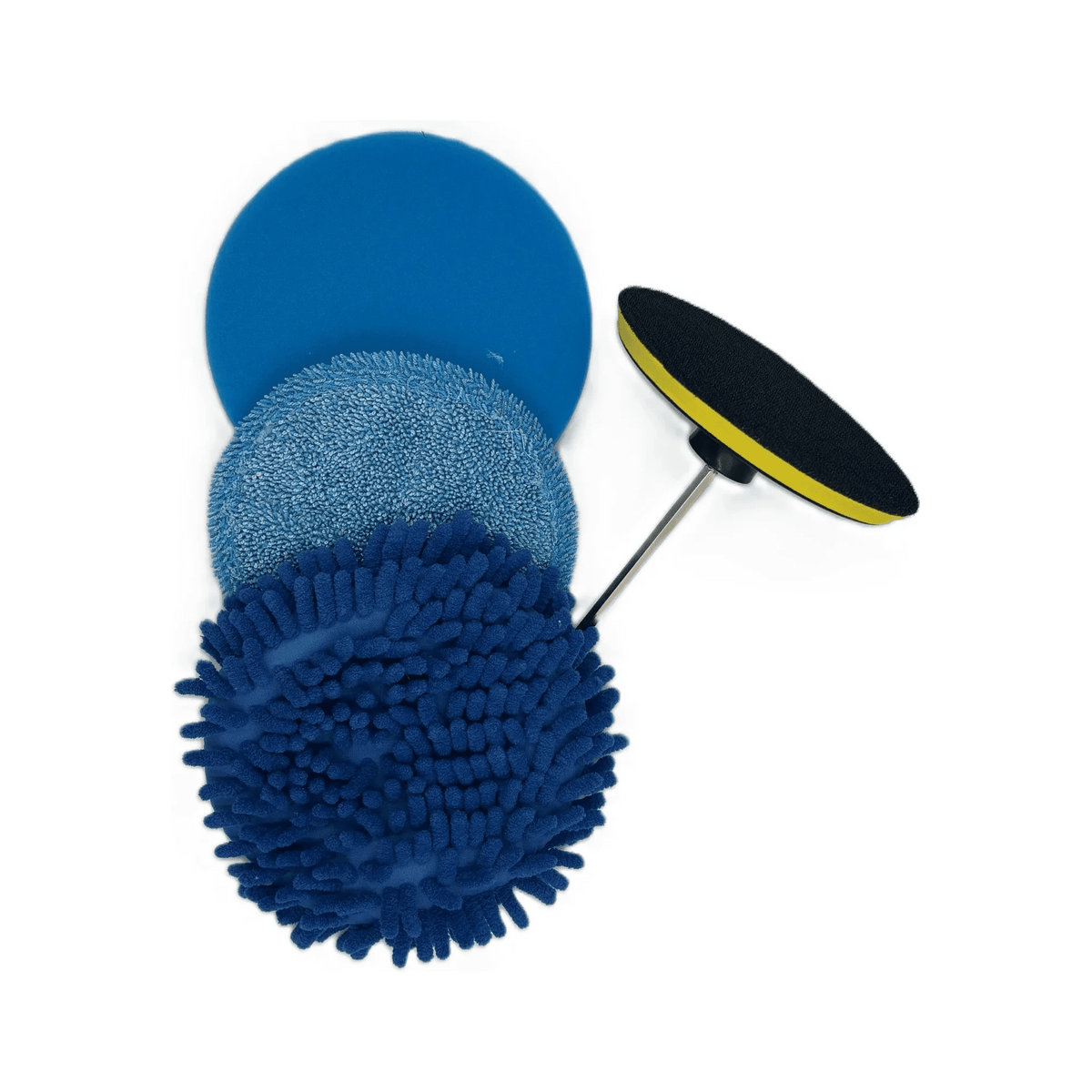 Diamond Shine 5-Piece Microfiber Drill Cleaning & Polishing Set – Drill-Powered Pads for Glass, Tile, Countertops & More