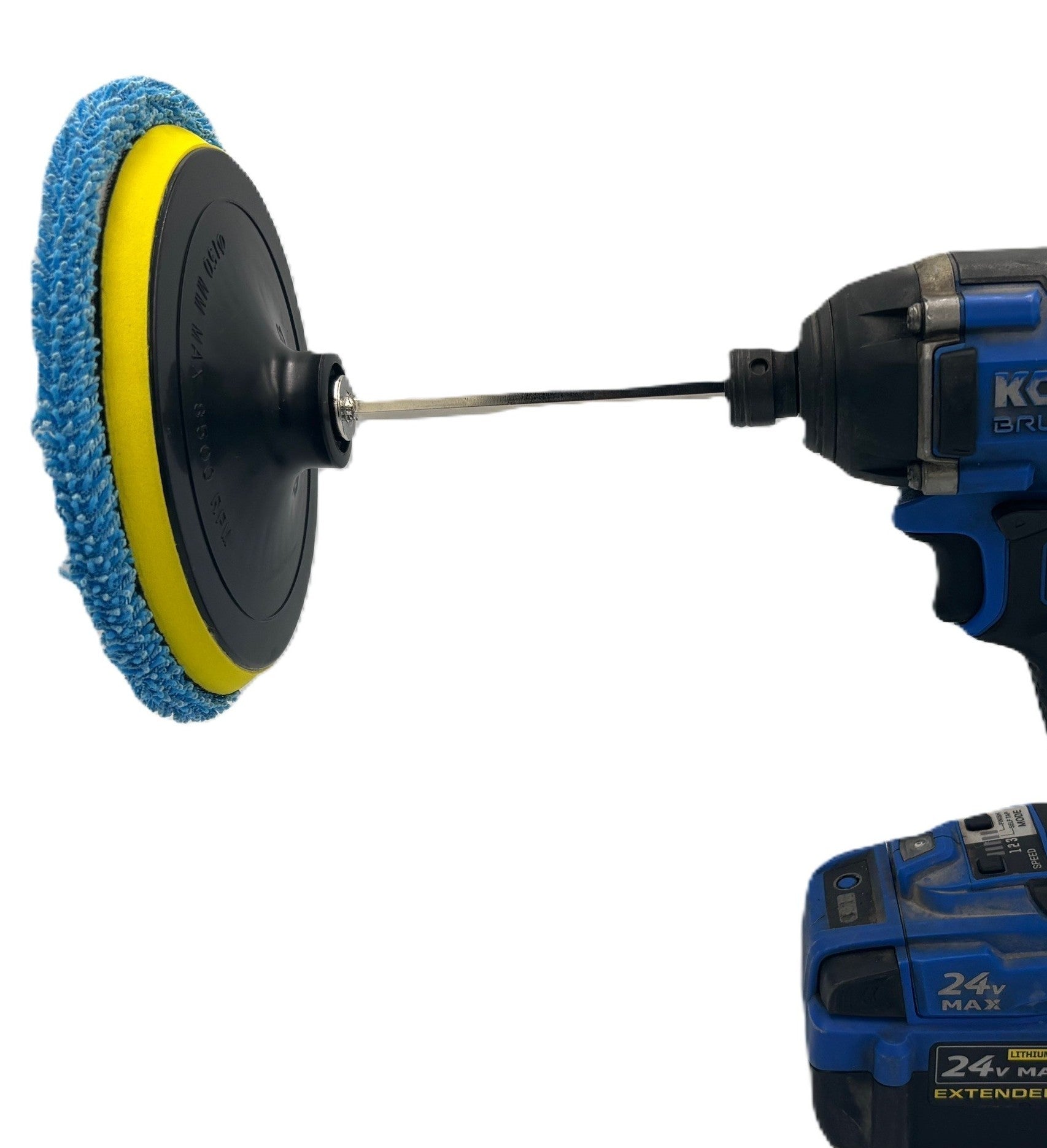 Diamond Shine 5-Piece Microfiber Drill Attachment Kit – 6” Polishing and Cleaning Pads for Glass, Stainless Steel, Drywall & Wood Floors – Power Drill Buffer Set with Extension Rod & Backer Pad