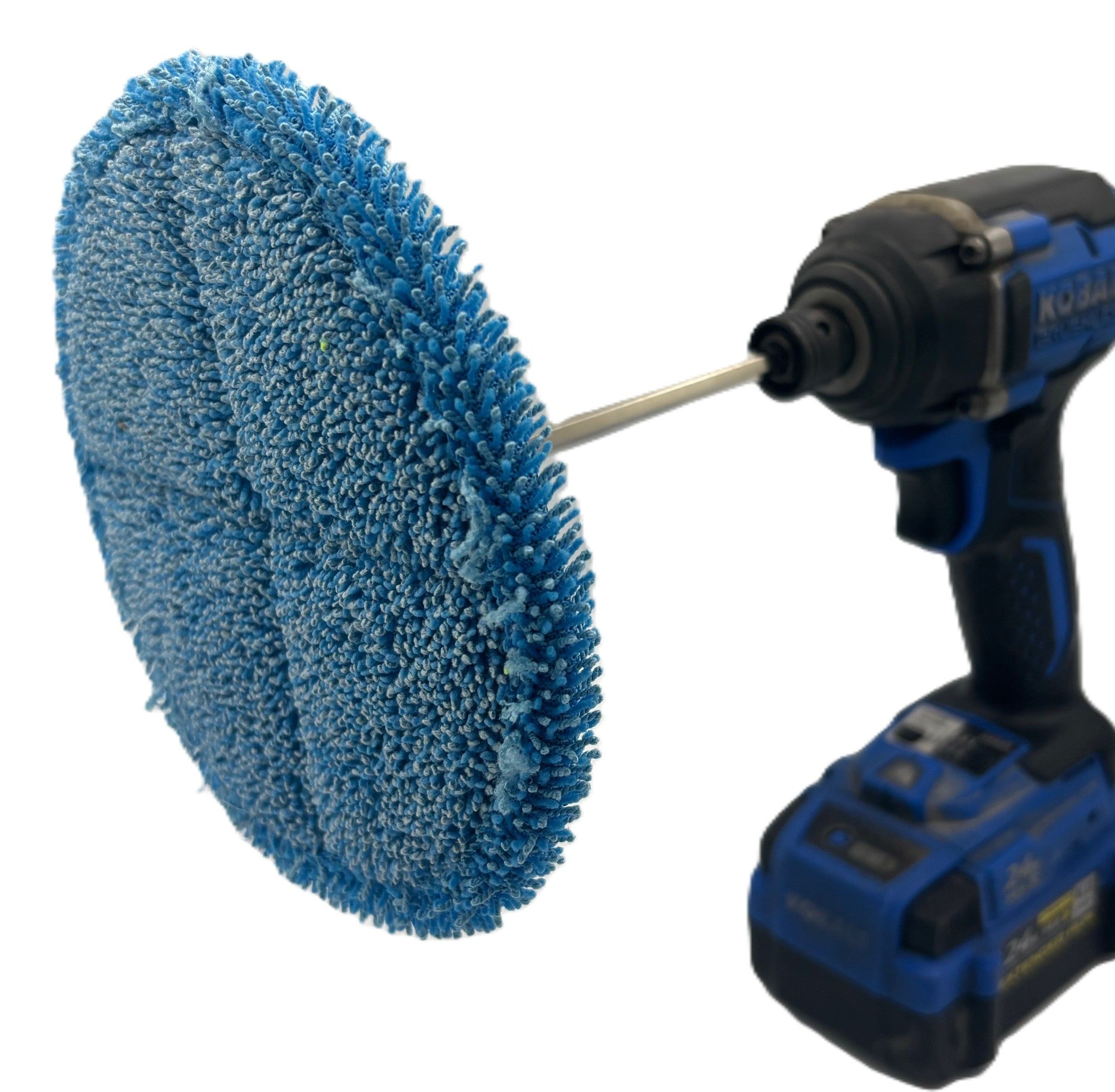 Diamond Shine 5-Piece Microfiber Drill Attachment Kit – 6” Polishing and Cleaning Pads for Glass, Stainless Steel, Drywall & Wood Floors – Power Drill Buffer Set with Extension Rod & Backer Pad