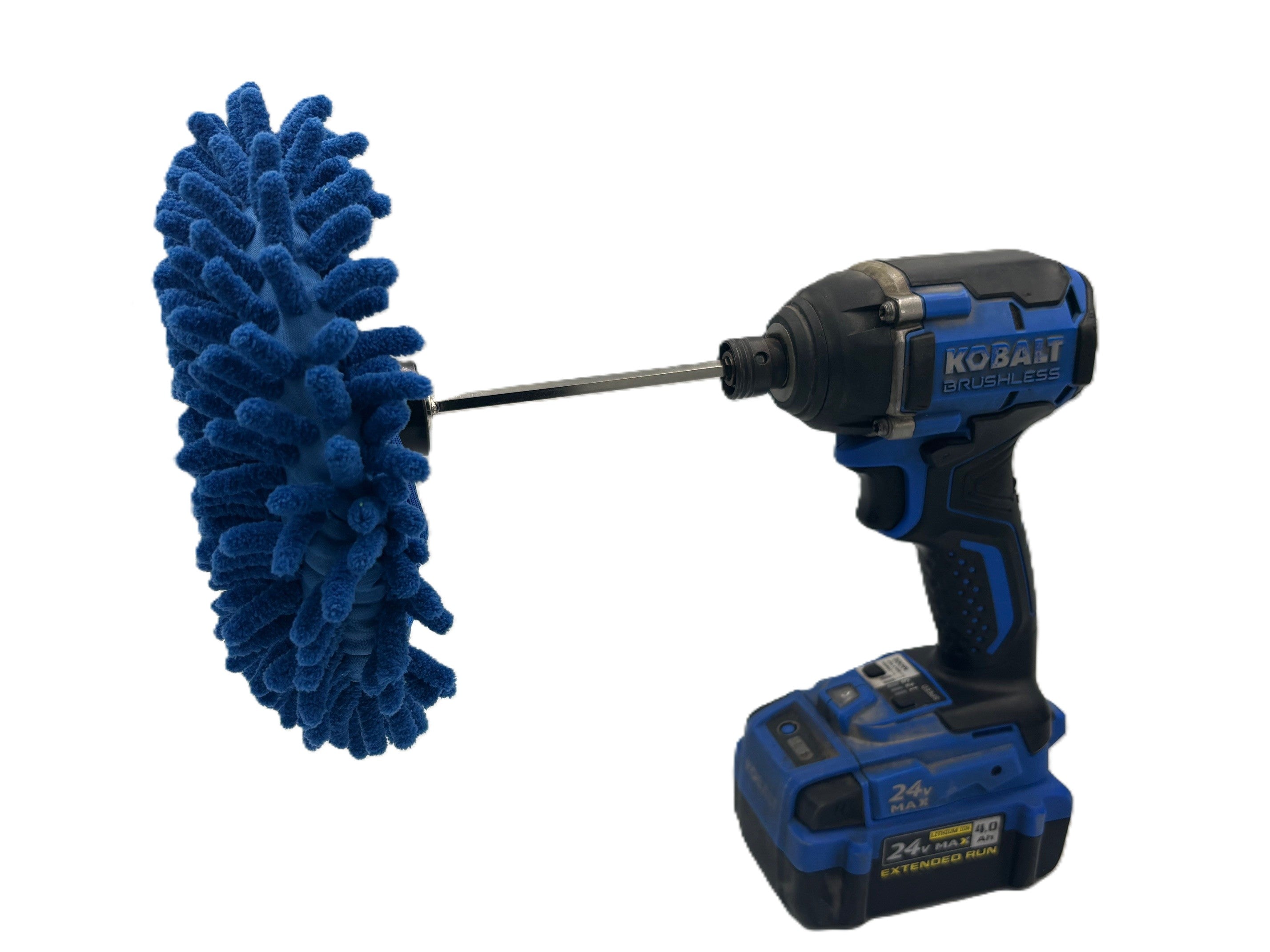 Diamond Shine 5-Piece Microfiber Drill Attachment Kit – 6” Polishing and Cleaning Pads for Glass, Stainless Steel, Drywall & Wood Floors – Power Drill Buffer Set with Extension Rod & Backer Pad