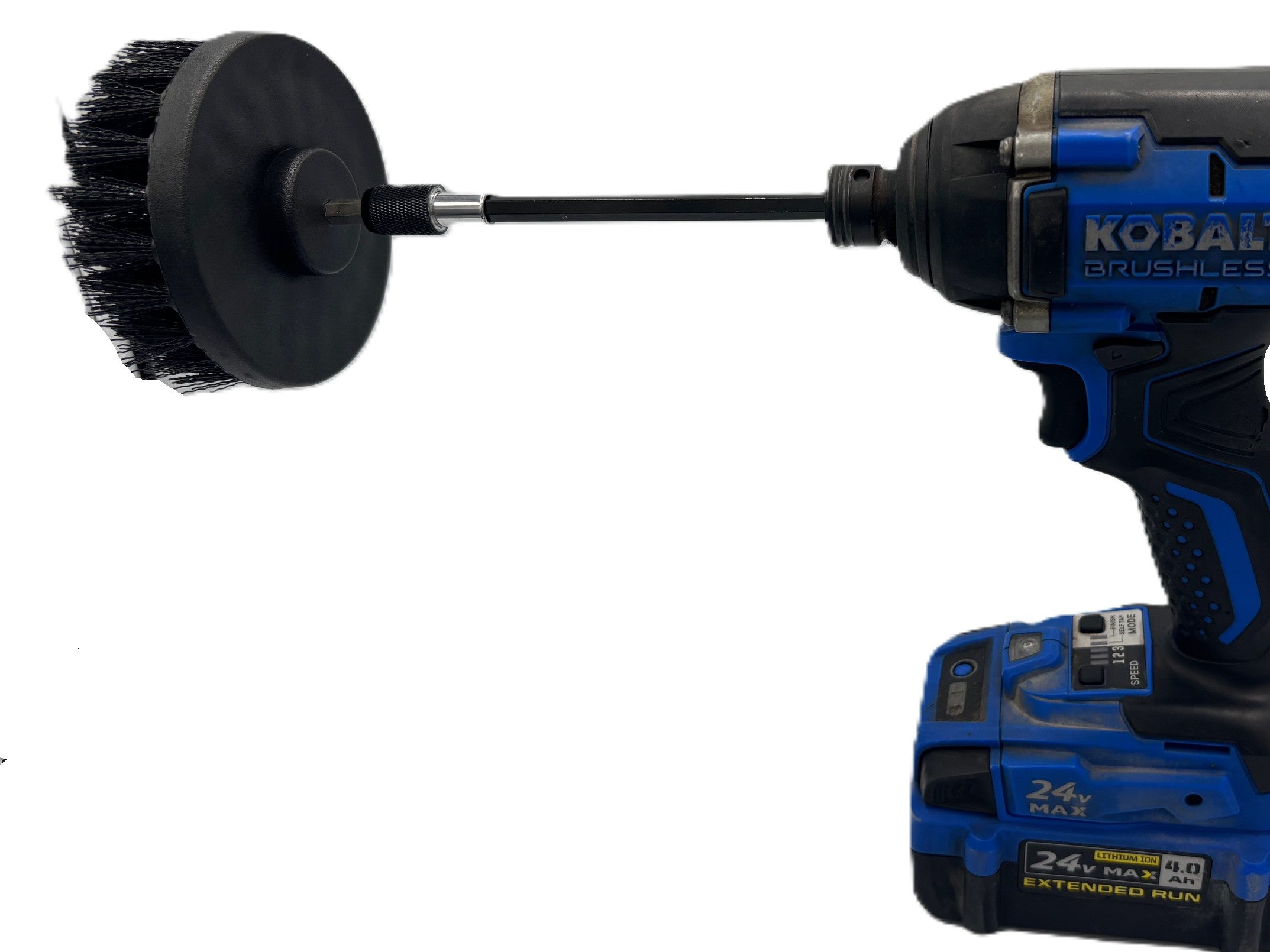 Diamond Shine 5-Piece Drill Brush Cleaning Set – Hard Bristles – Power Scrubber Attachments for Grout, Tile, Brick, Concrete, Sinks & More – Fits All Drills – Includes Extension Rod