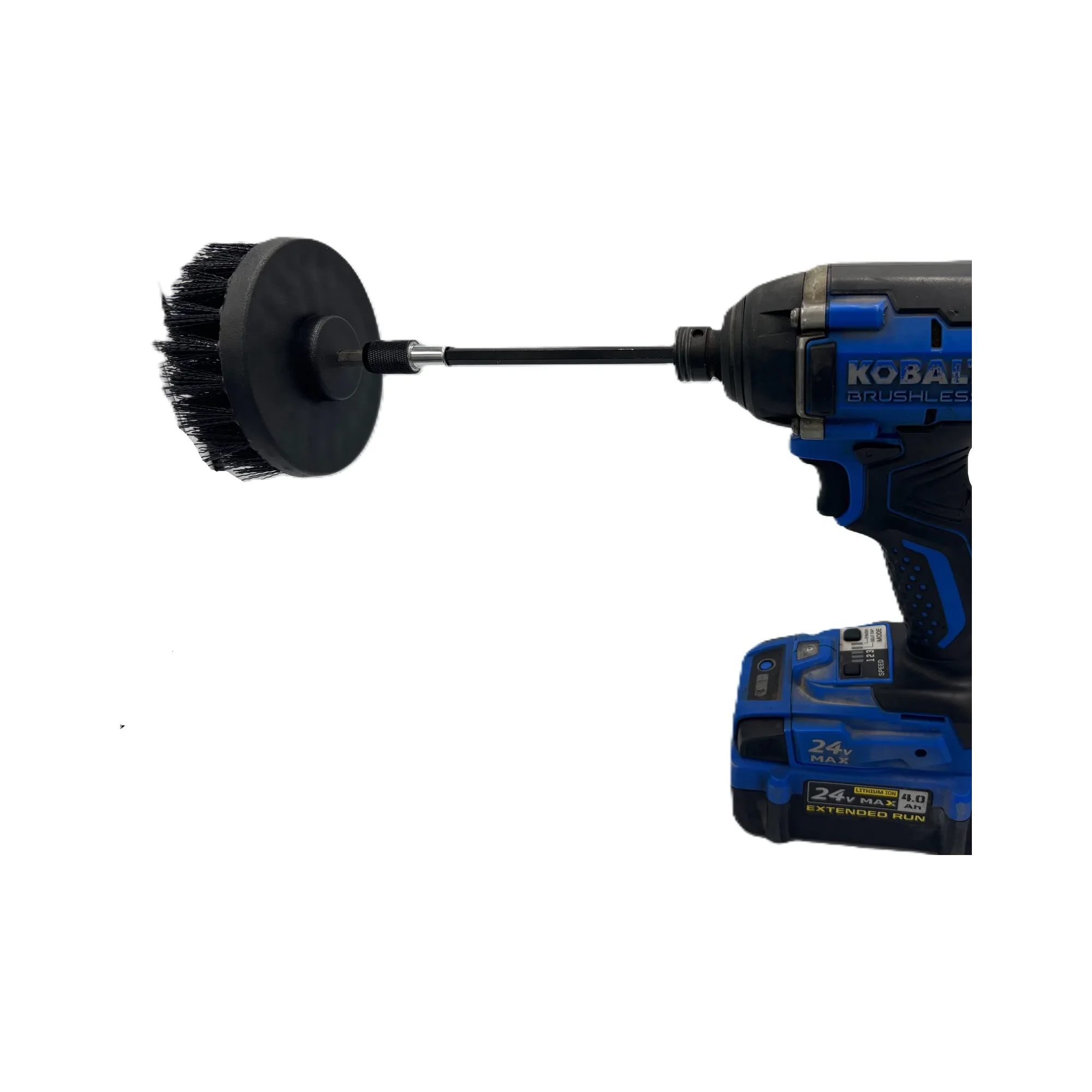 Diamond Shine 5-Piece Drill Brush Cleaning Set – Hard Bristles – Power Scrubber Attachments for Grout, Tile, Brick, Concrete, Sinks & More – Fits All Drills – Includes Extension Rod