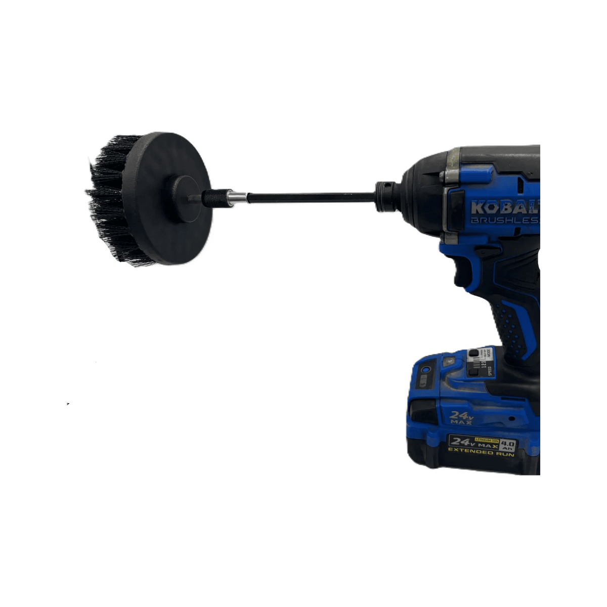 Diamond Shine 5-Piece Drill Brush Cleaning Set – Hard Bristles – Power Scrubber Attachments for Grout, Tile, Brick, Concrete, Sinks & More – Fits All Drills – Includes Extension Rod