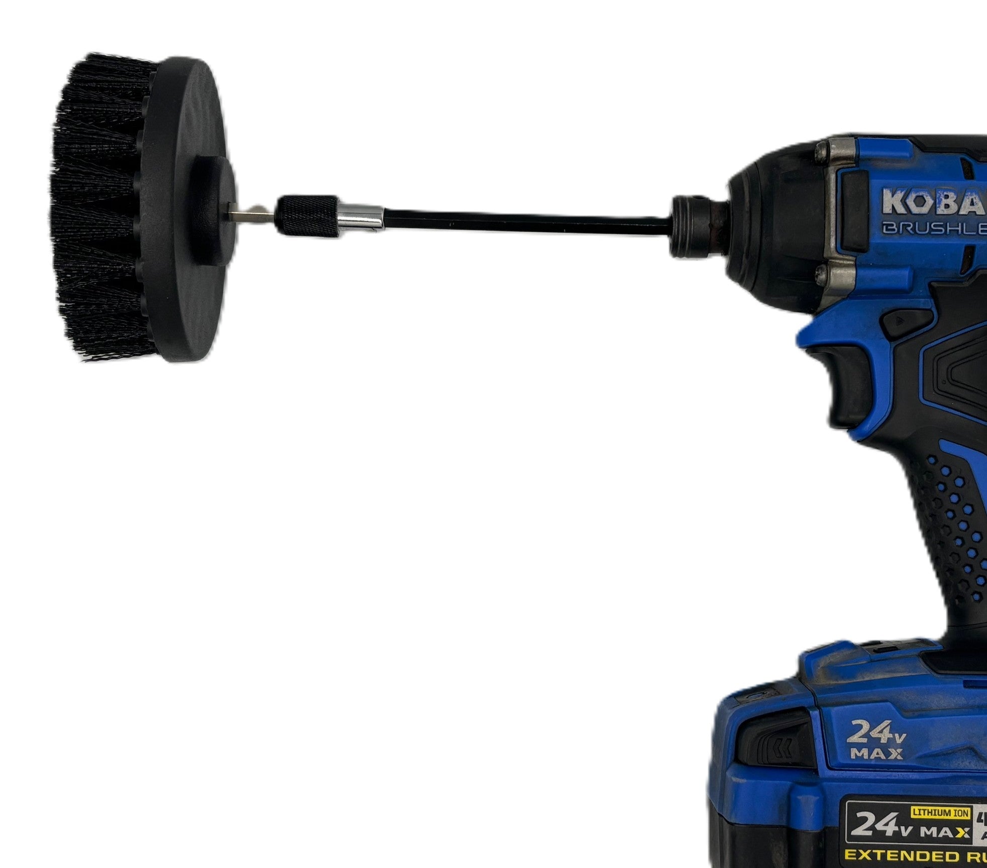 Diamond Shine 5-Piece Drill Brush Cleaning Set – Hard Bristles – Power Scrubber Attachments for Grout, Tile, Brick, Concrete, Sinks & More – Fits All Drills – Includes Extension Rod