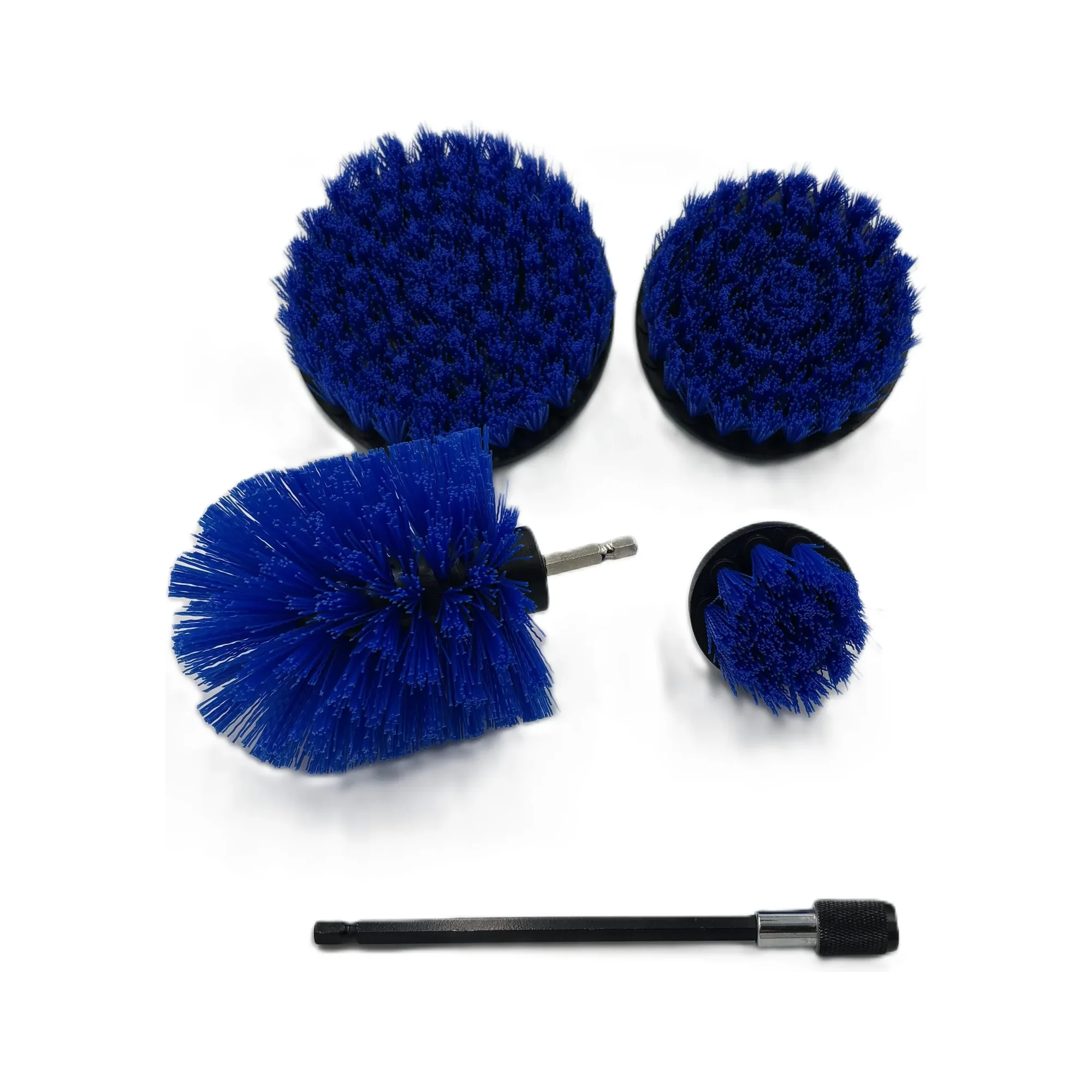 Diamond Shine 5-Piece Medium Bristle Drill Brush Cleaning Set – Power Scrubber Attachments for Tile, Grout, Sinks, Tubs, Carpets, and Outdoor Surfaces – Fits All Drills – Includes 6