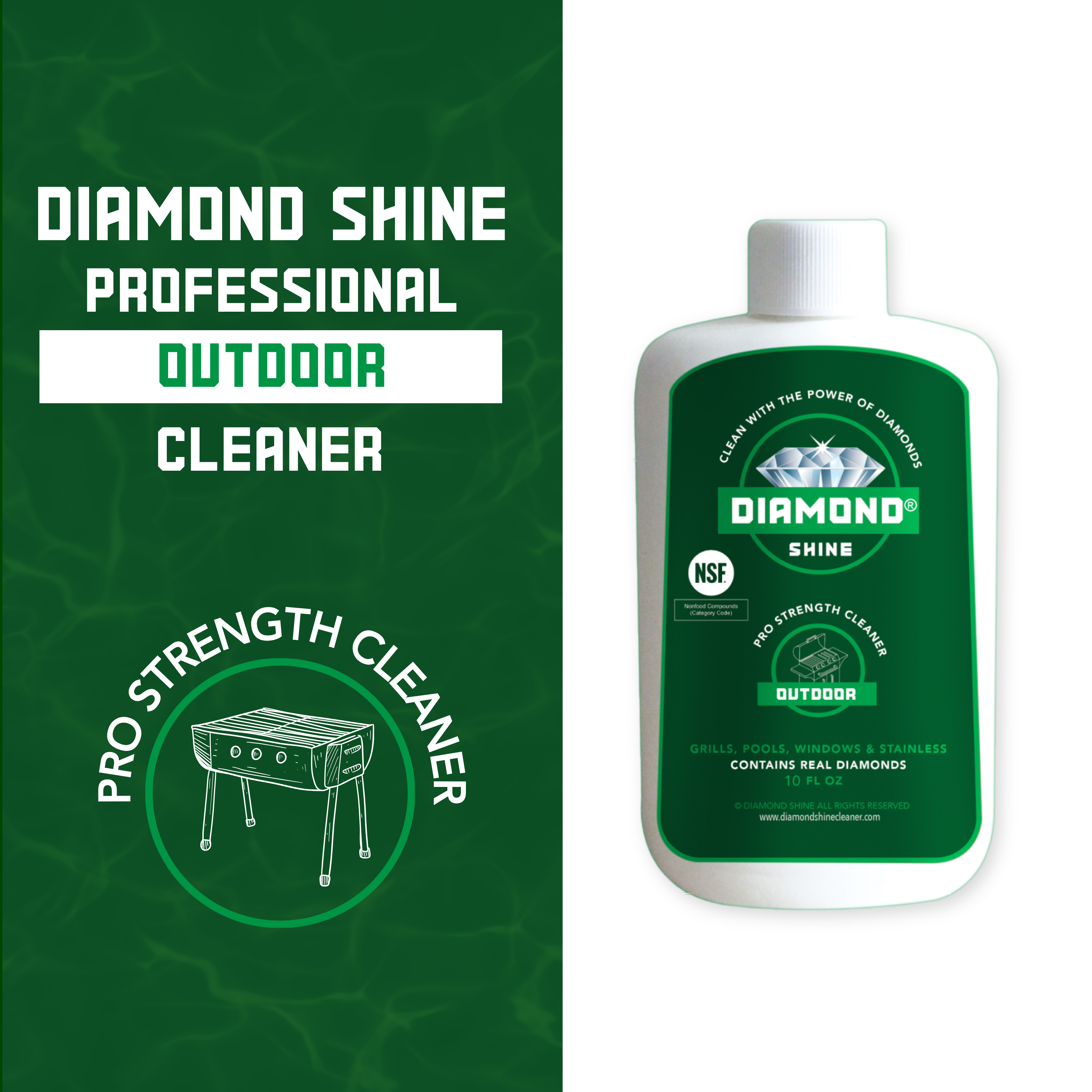 Diamond Shine BBQ Grill & Outdoor Cleaner 10oz - Remove Rust & Char